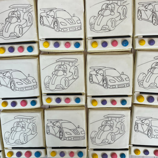 Paint Your Own Cars Cookies