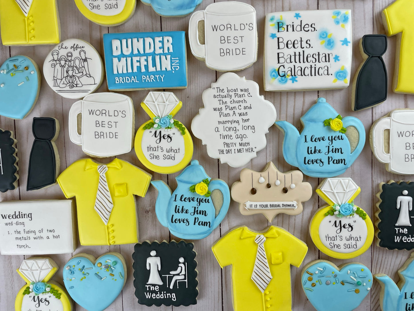 The Office Cookies - Personalized for your event (Birthday, Bridal Shower, Engagement Party, She Said Yes, etc)