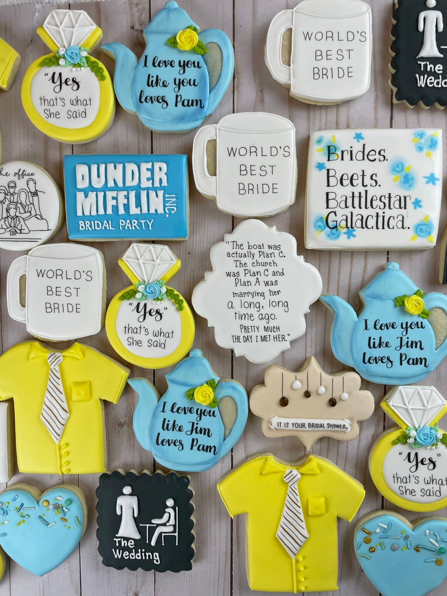 The Office Cookies - Personalized for your event (Birthday, Bridal Shower, Engagement Party, She Said Yes, etc)