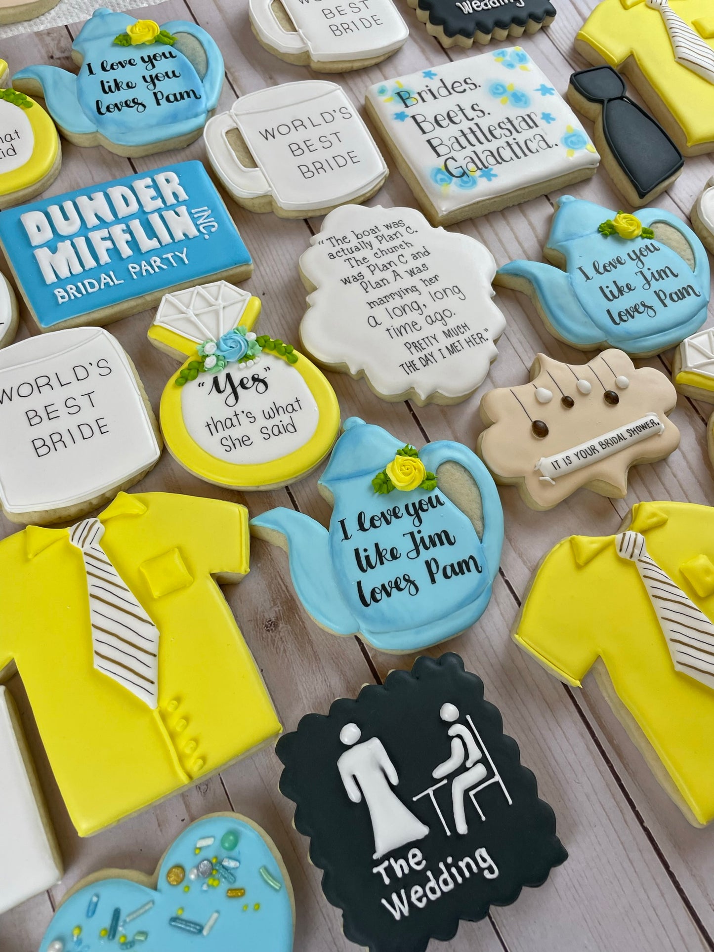 The Office Cookies - Personalized for your event (Birthday, Bridal Shower, Engagement Party, She Said Yes, etc)