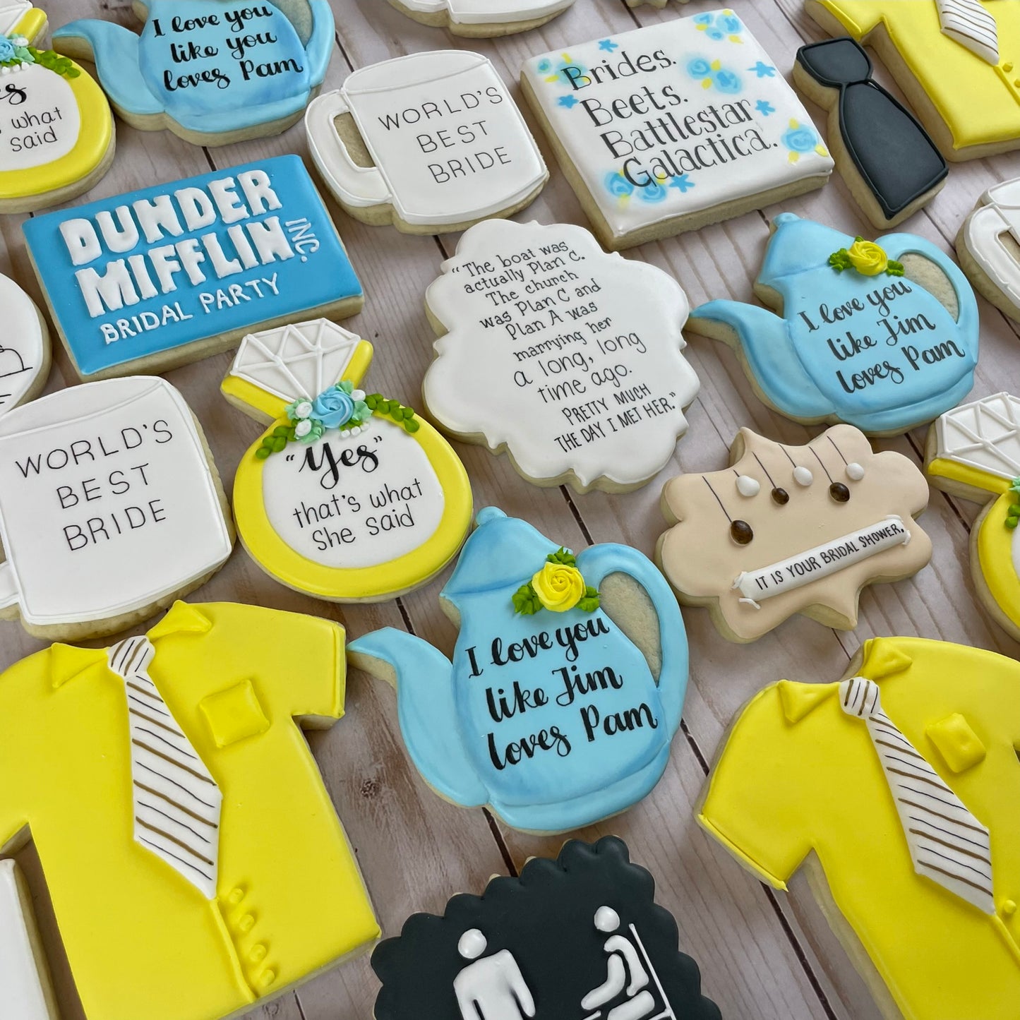 The Office Cookies - Personalized for your event (Birthday, Bridal Shower, Engagement Party, She Said Yes, etc)