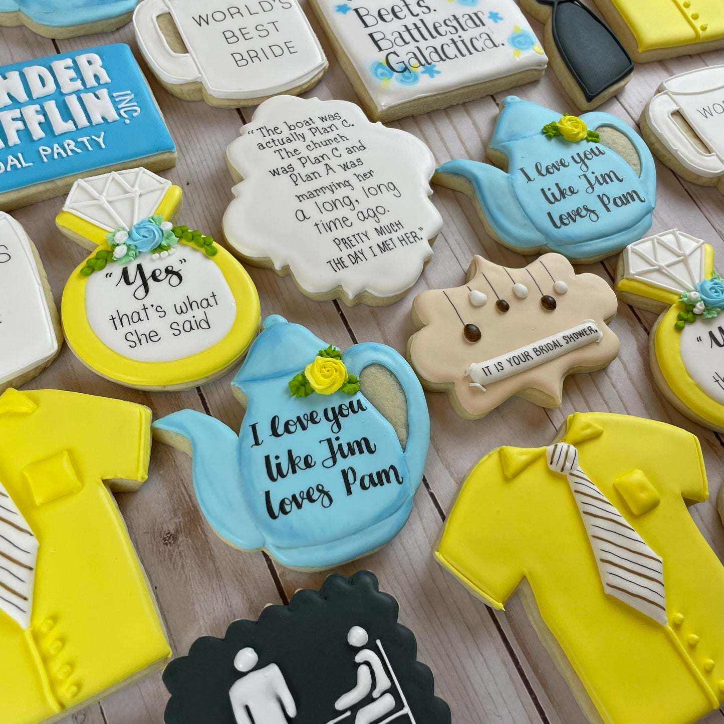 The Office Cookies - Personalized for your event (Birthday, Bridal Shower, Engagement Party, She Said Yes, etc)