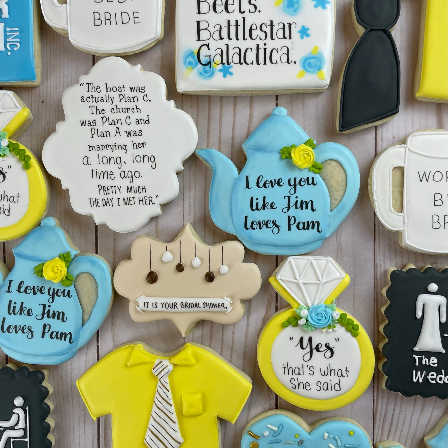 The Office Cookies - Personalized for your event (Birthday, Bridal Shower, Engagement Party, She Said Yes, etc)