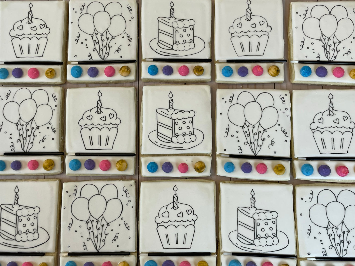 Paint Your Own Birthday Cookies