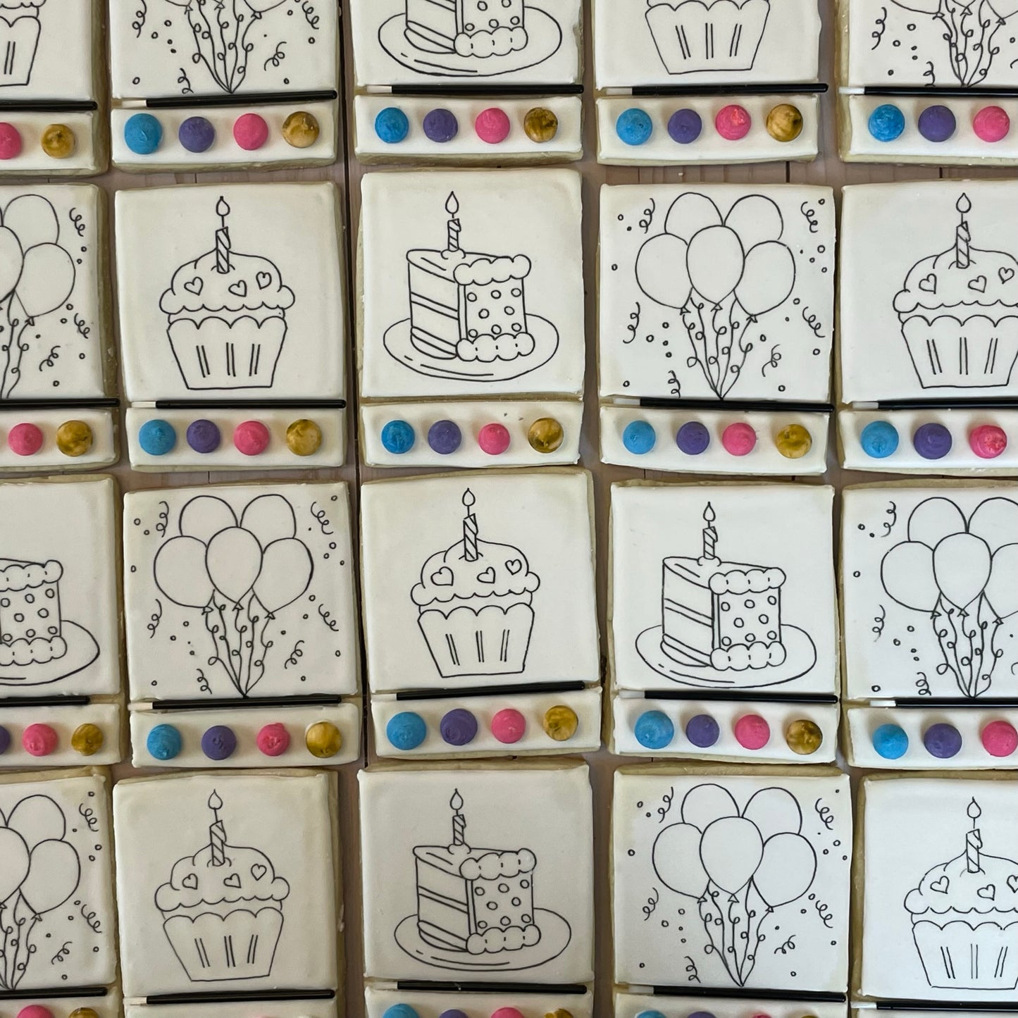 Paint Your Own Birthday Cookies