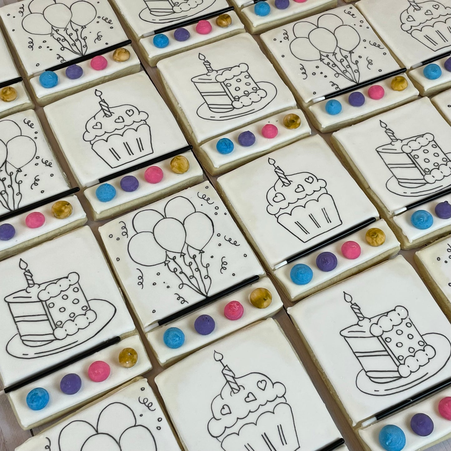 Paint Your Own Birthday Cookies