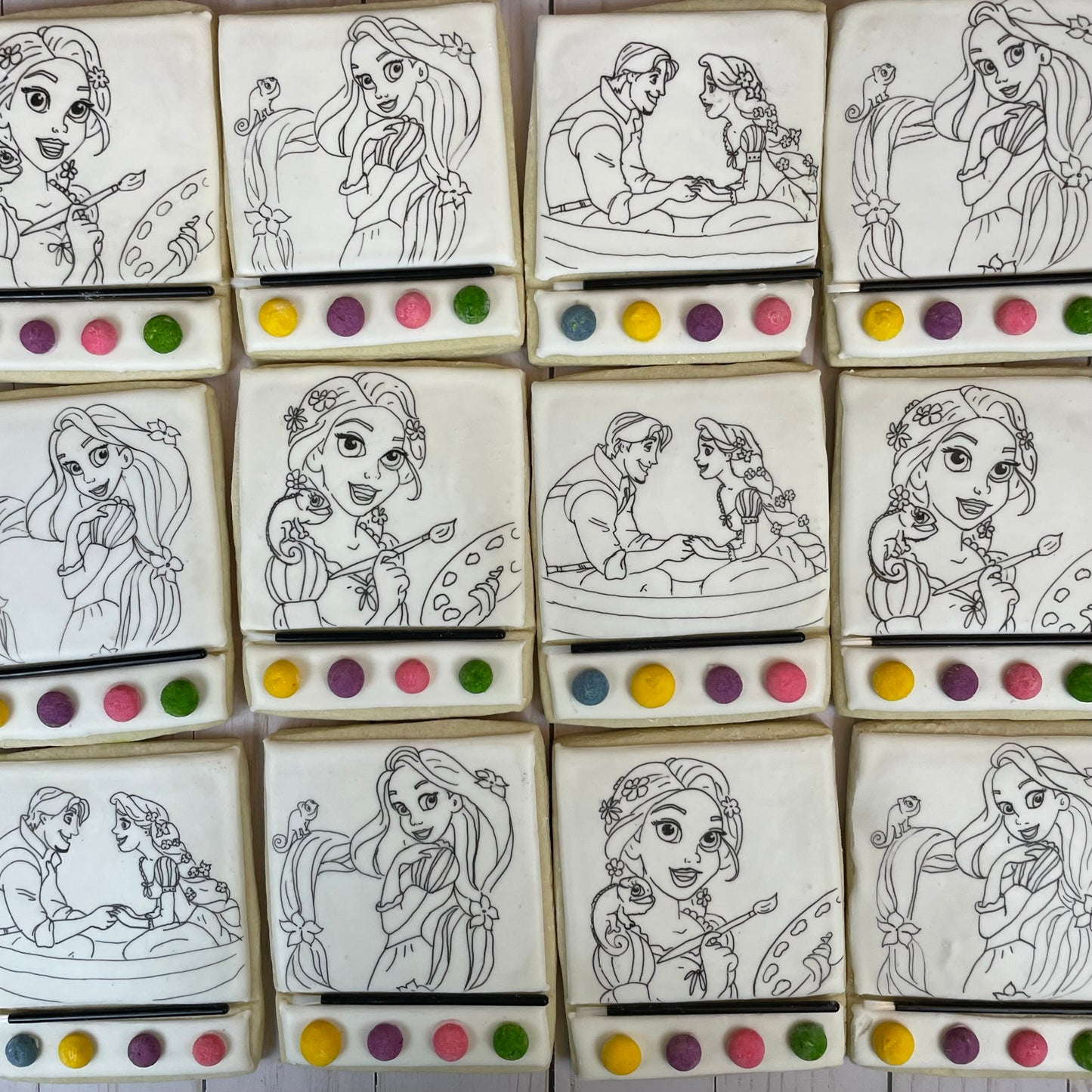 Paint Your Own Princess Rapunzel Cookies | Personalizable For Other Princesses