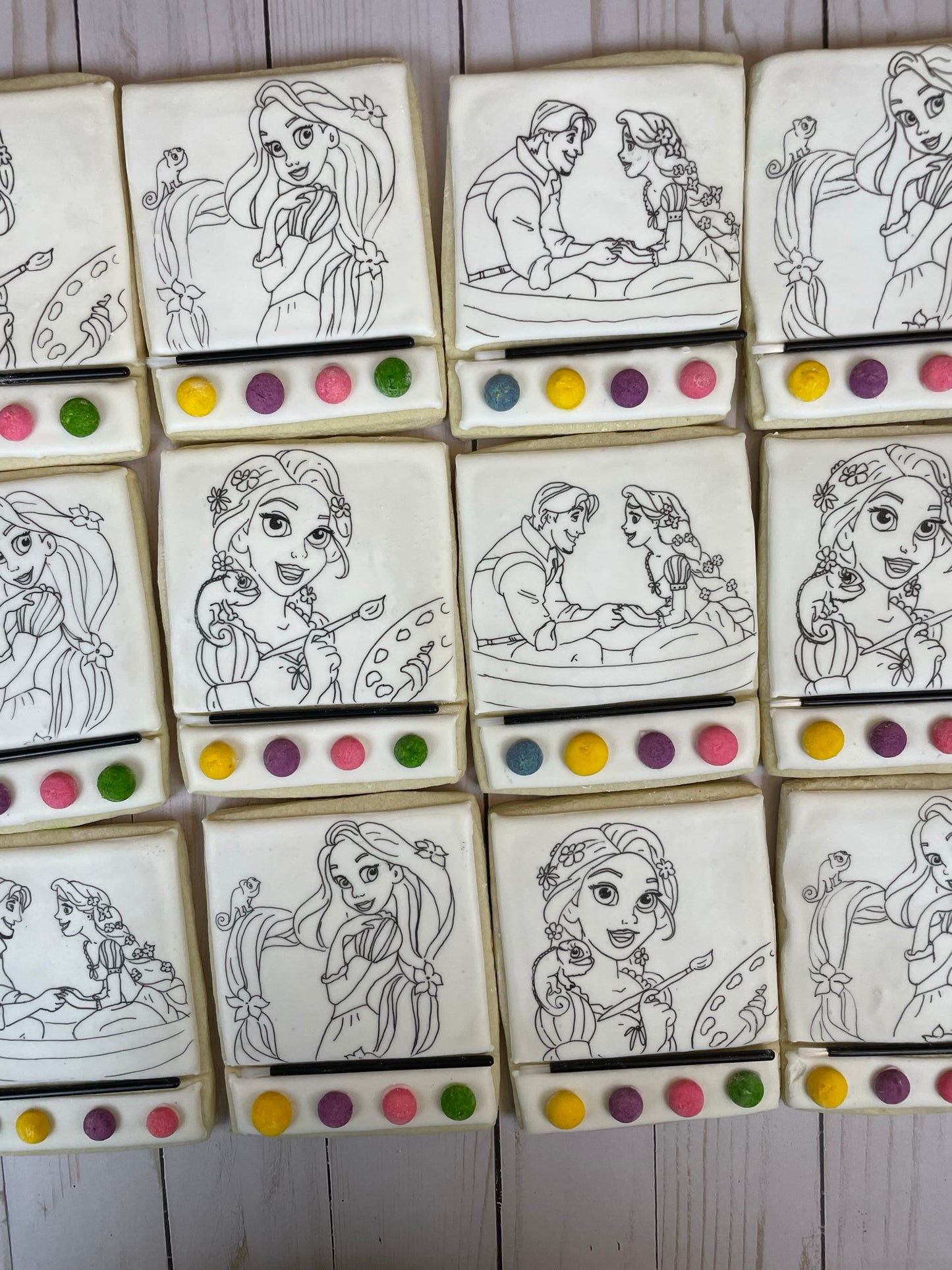 Paint Your Own Princess Rapunzel Cookies | Personalizable For Other Princesses