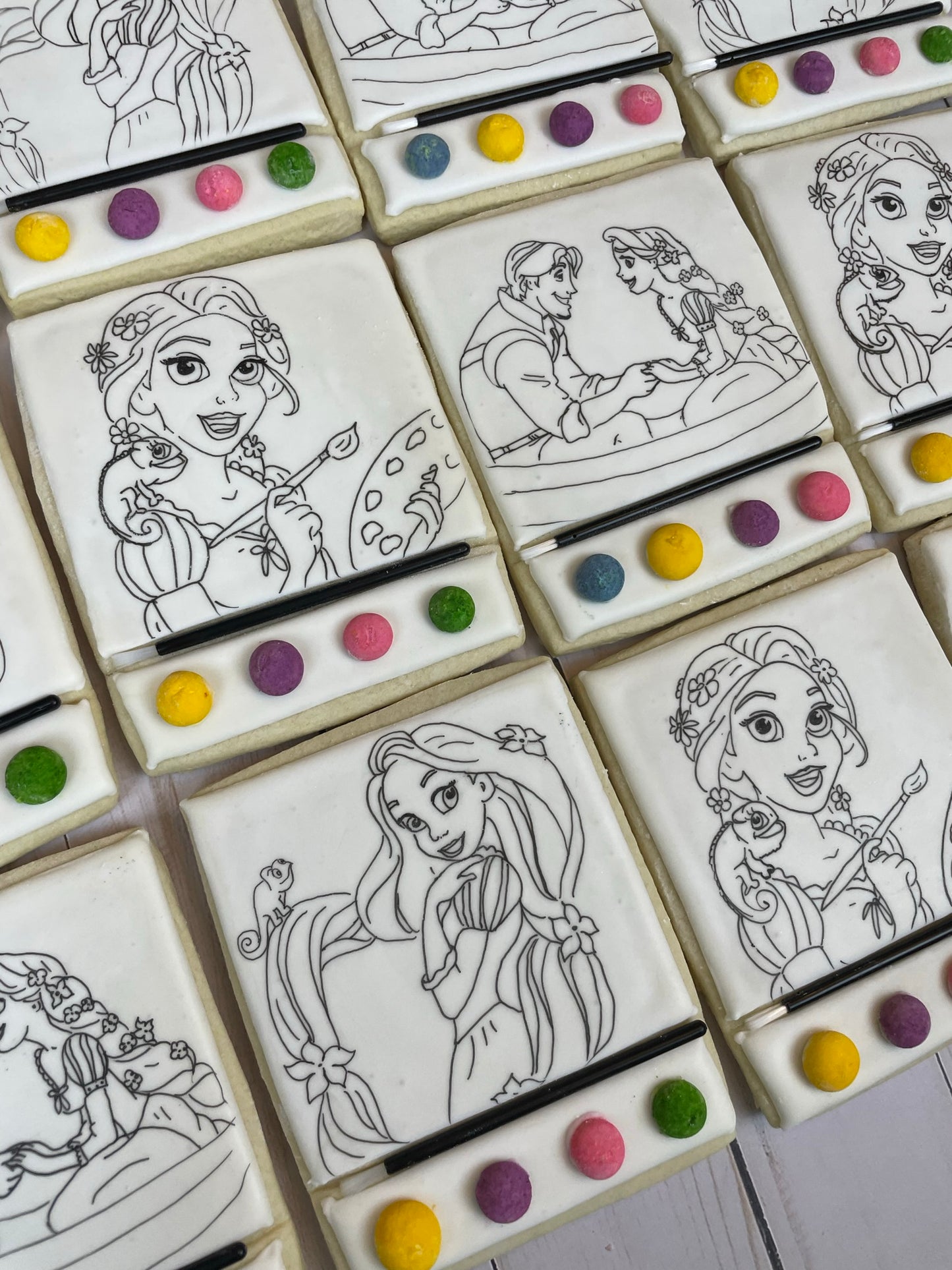 Paint Your Own Princess Rapunzel Cookies | Personalizable For Other Princesses