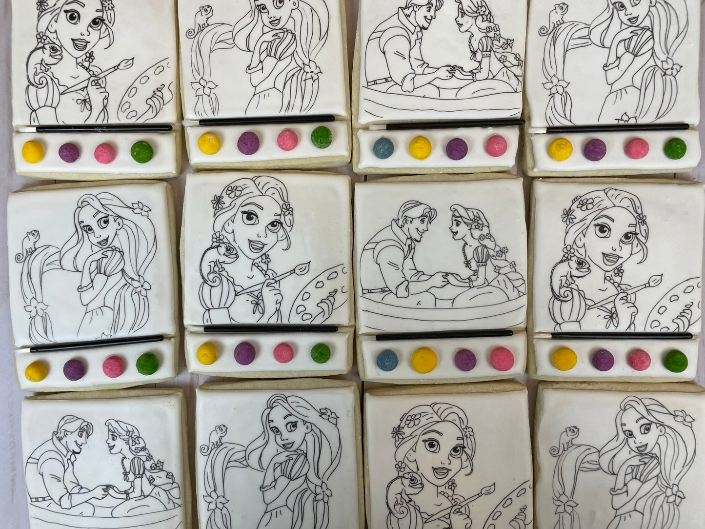 Paint Your Own Princess Rapunzel Cookies | Personalizable For Other Princesses