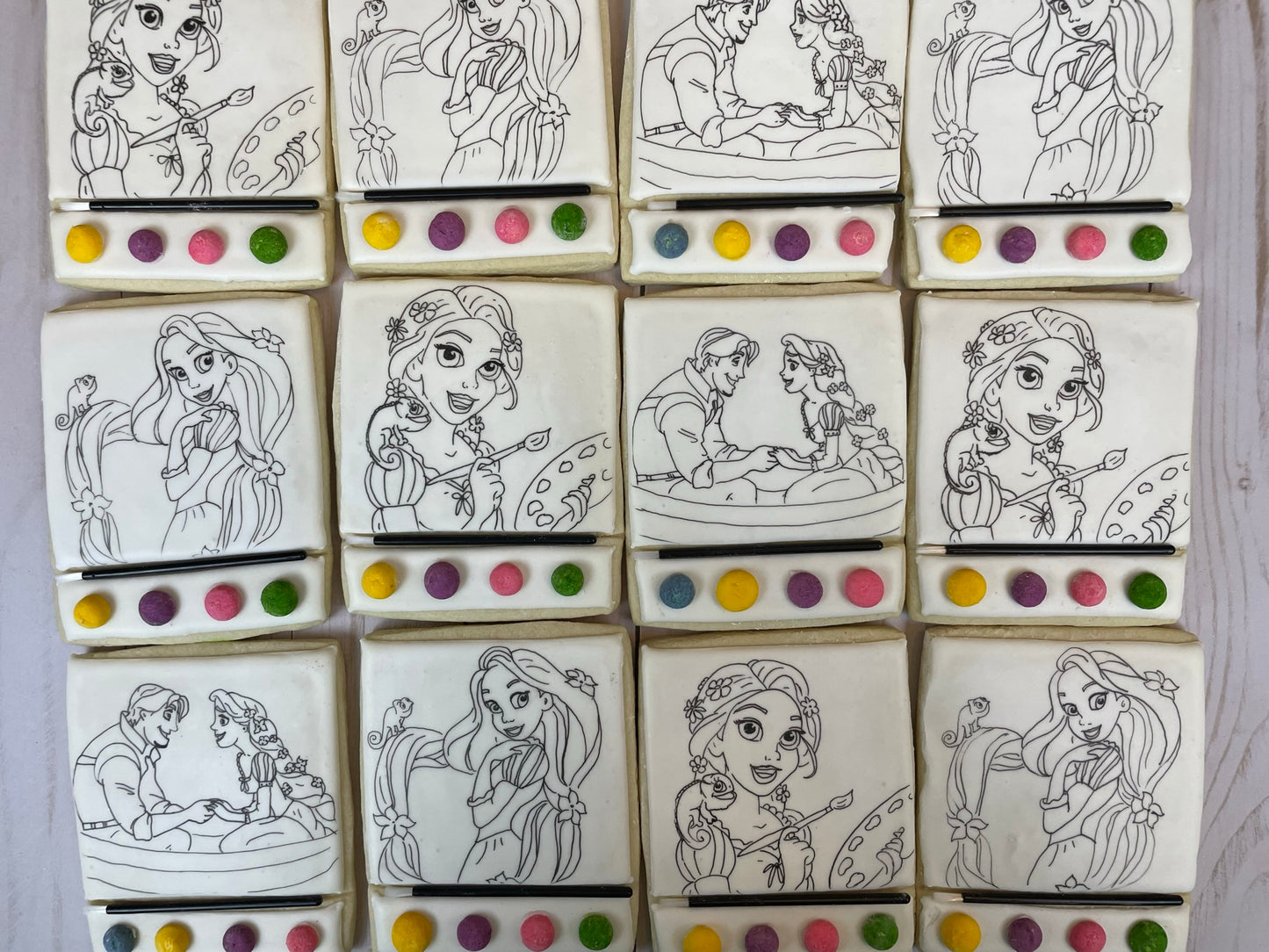 Paint Your Own Princess Rapunzel Cookies | Personalizable For Other Princesses