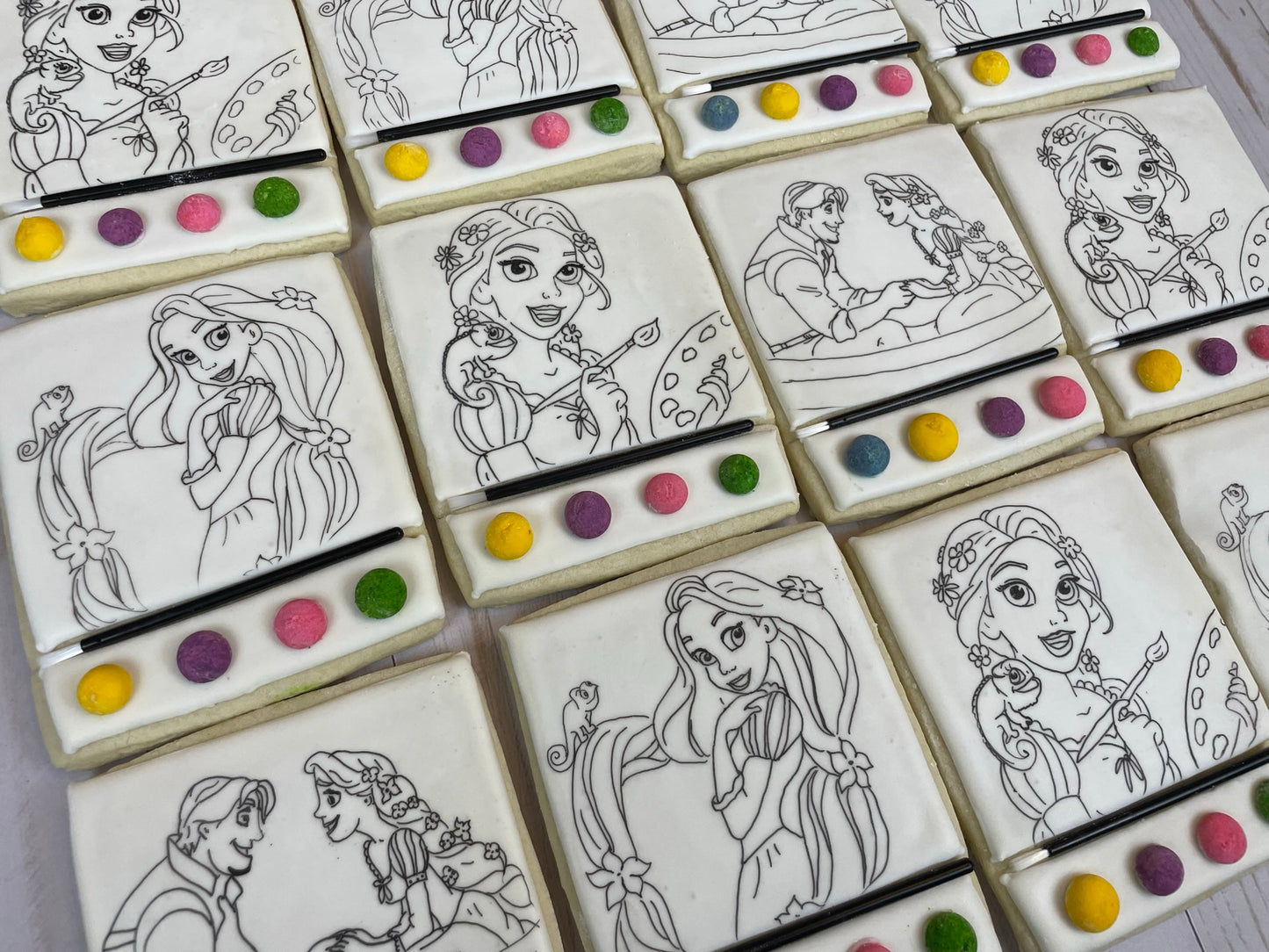 Paint Your Own Princess Rapunzel Cookies | Personalizable For Other Princesses