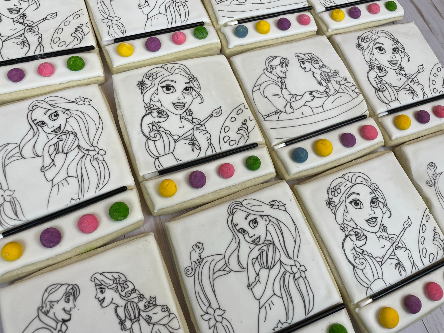 Paint Your Own Princess Rapunzel Cookies | Personalizable For Other Princesses