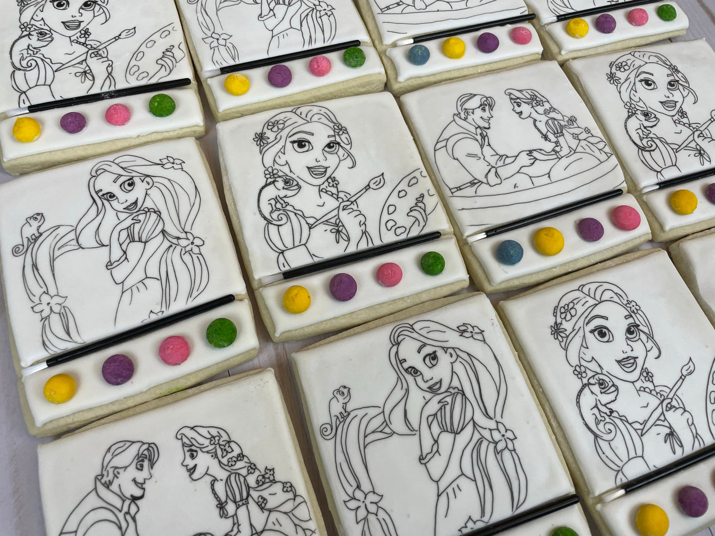 Paint Your Own Princess Rapunzel Cookies | Personalizable For Other Princesses