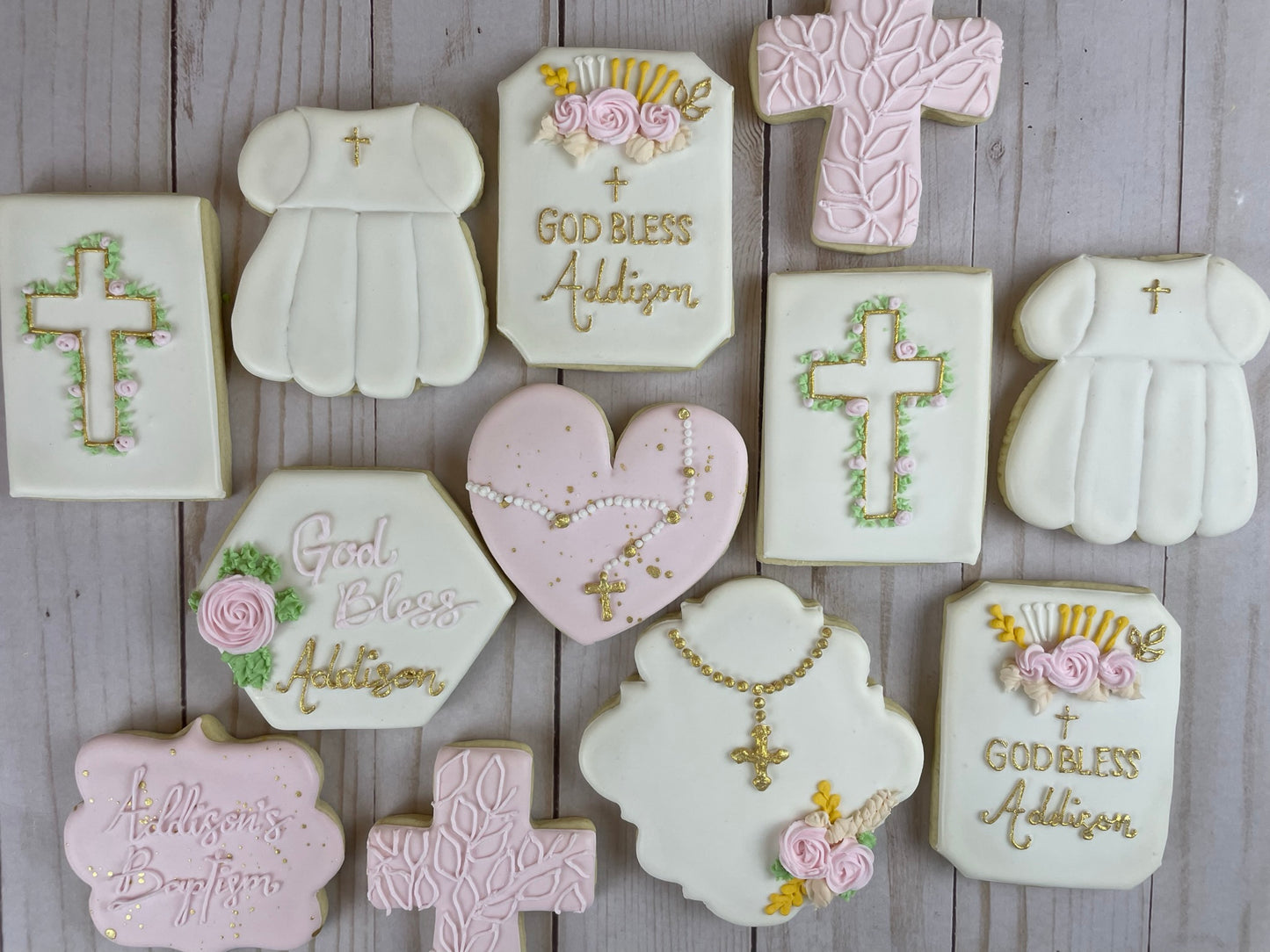 Baptism Cookies - Baptism Party Favor - Personalizable