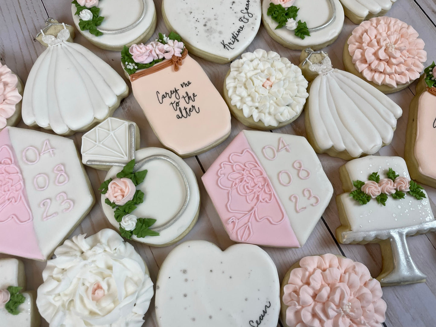 Carry Me To The Alter - Engagement Shower Cookies - Bridal Shower Cookies - Personalized