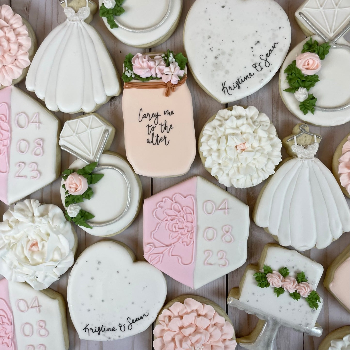 Carry Me To The Alter - Engagement Shower Cookies - Bridal Shower Cookies - Personalized