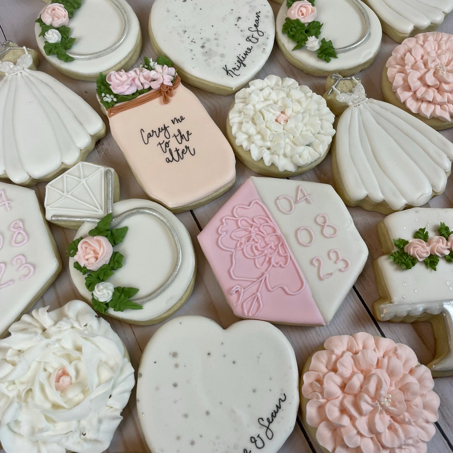 Carry Me To The Alter - Engagement Shower Cookies - Bridal Shower Cookies - Personalized