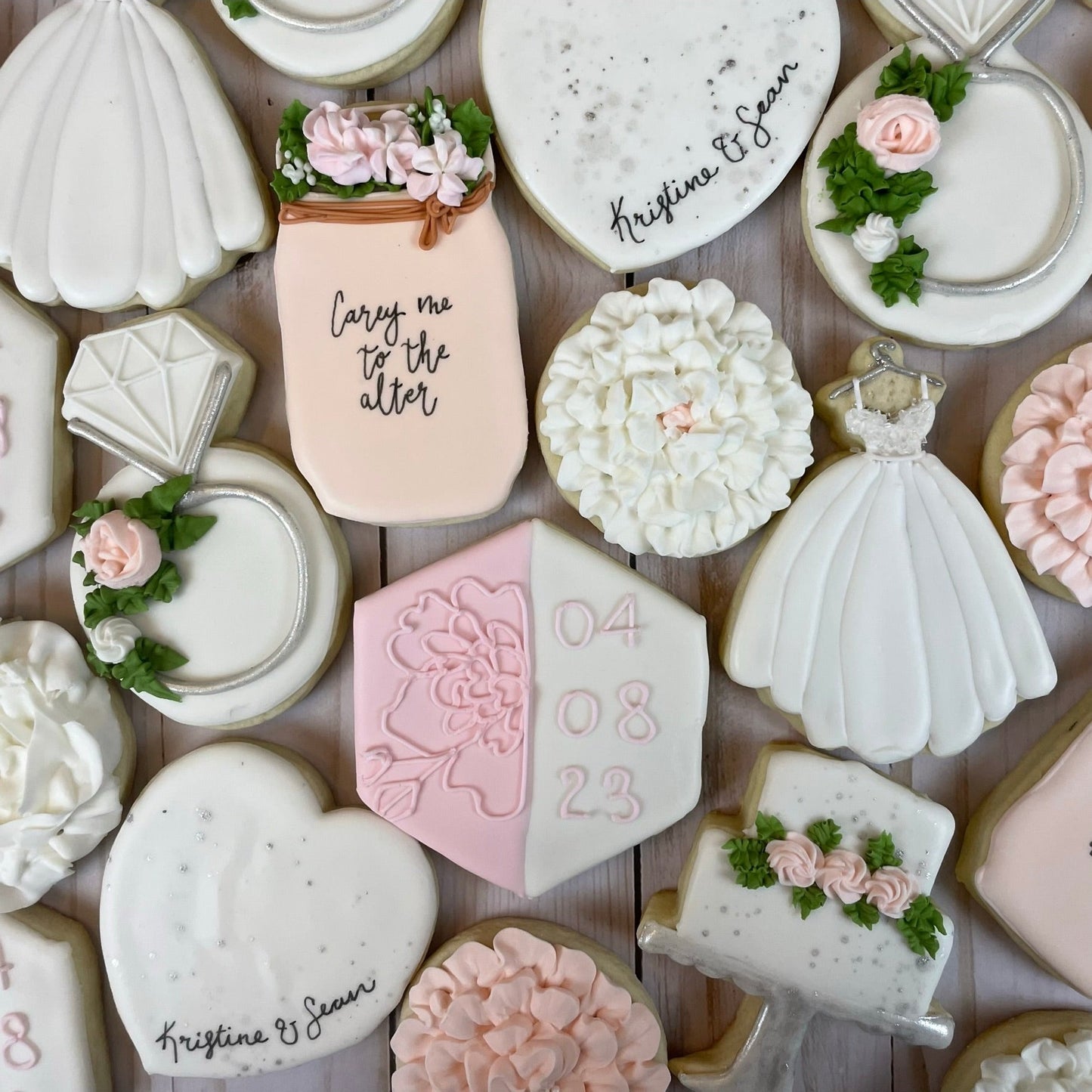 Carry Me To The Alter - Engagement Shower Cookies - Bridal Shower Cookies - Personalized