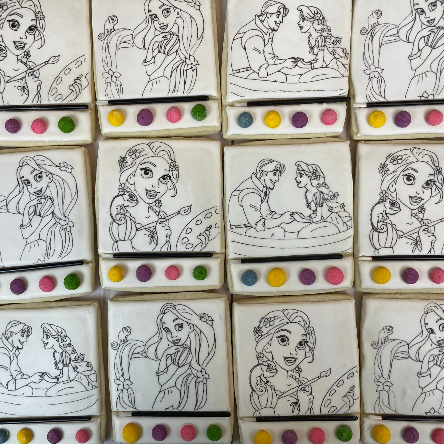 Paint Your Own Princess Rapunzel Cookies | Personalizable For Other Princesses