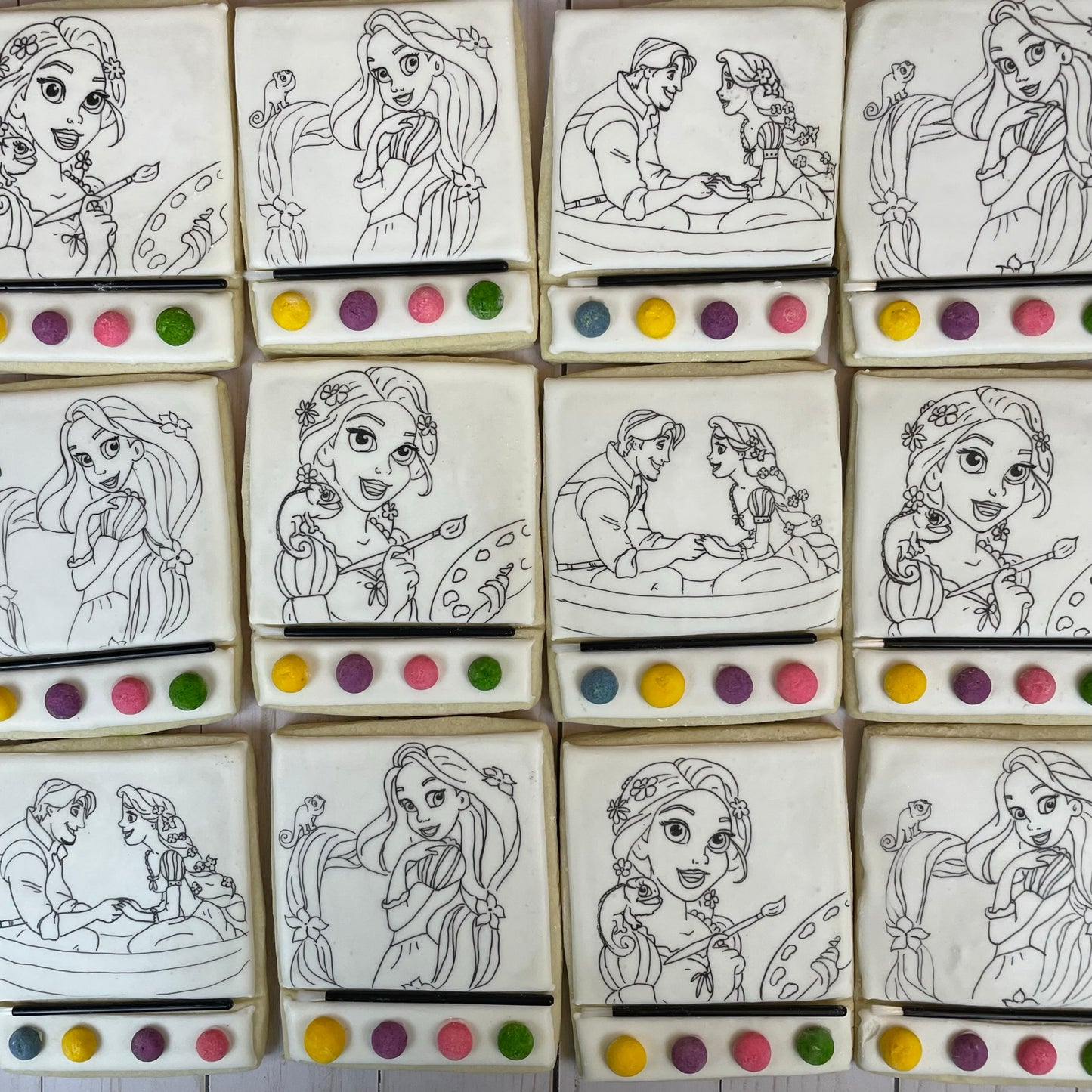 Paint Your Own Princess Rapunzel Cookies | Personalizable For Other Princesses