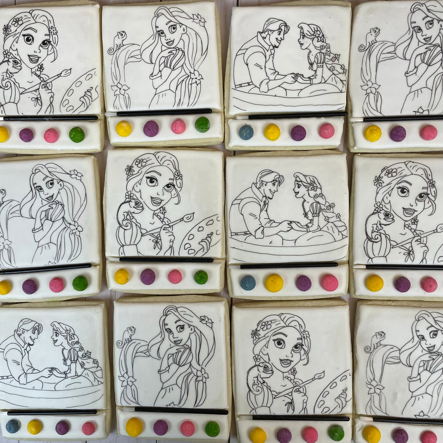 Paint Your Own Princess Rapunzel Cookies | Personalizable For Other Princesses