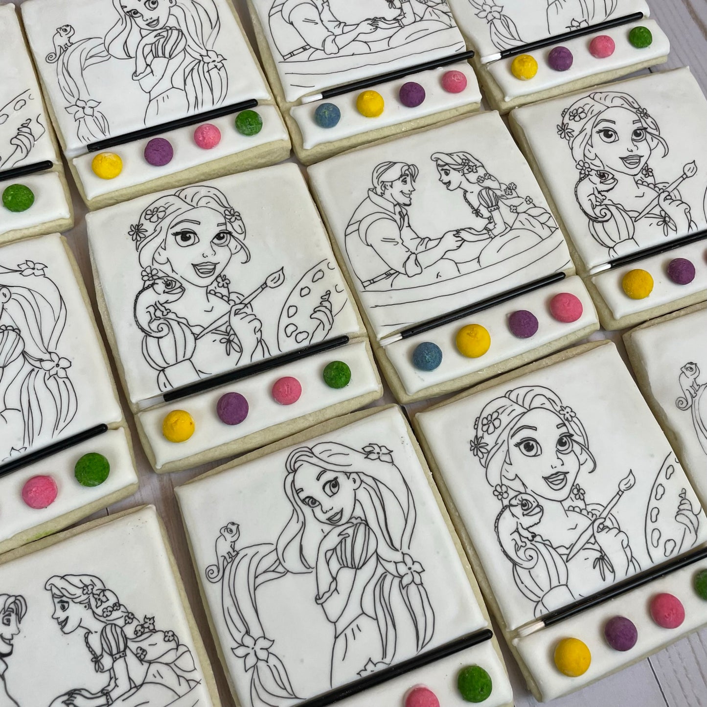 Paint Your Own Princess Rapunzel Cookies | Personalizable For Other Princesses