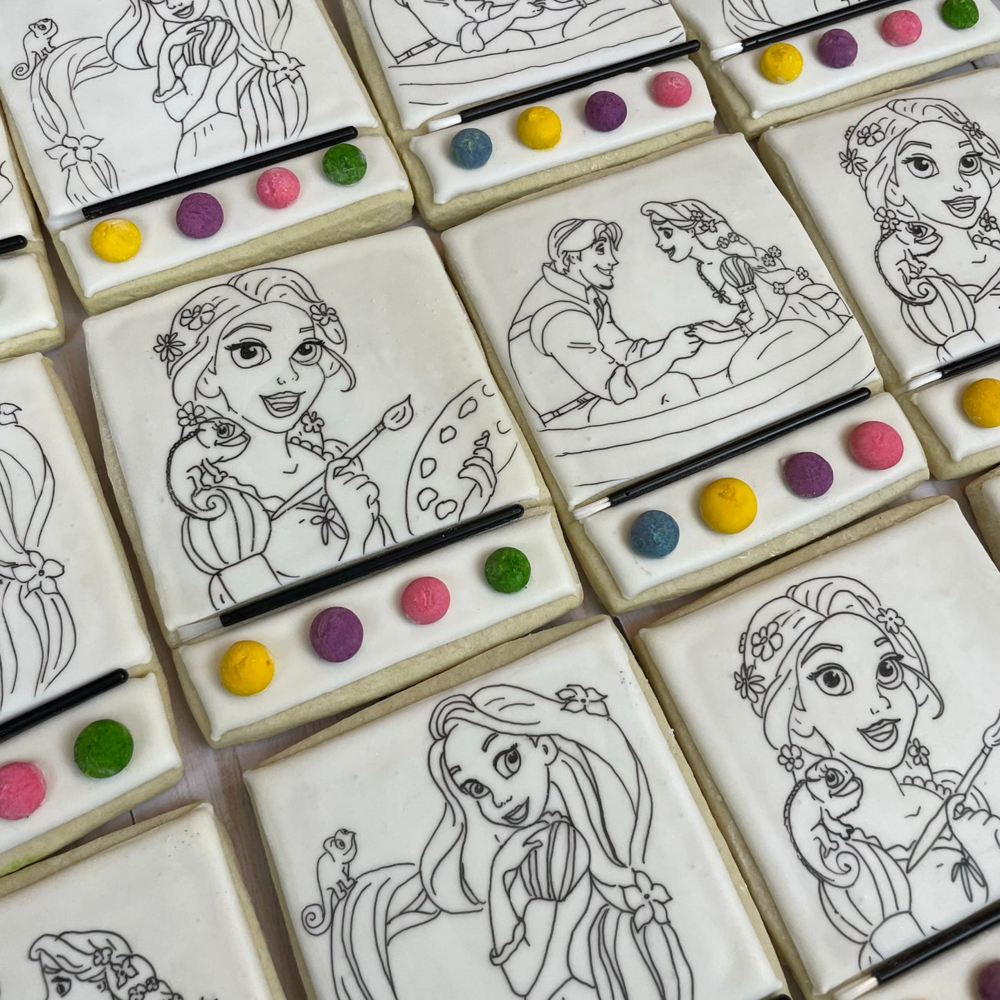 Paint Your Own Princess Rapunzel Cookies | Personalizable For Other Princesses