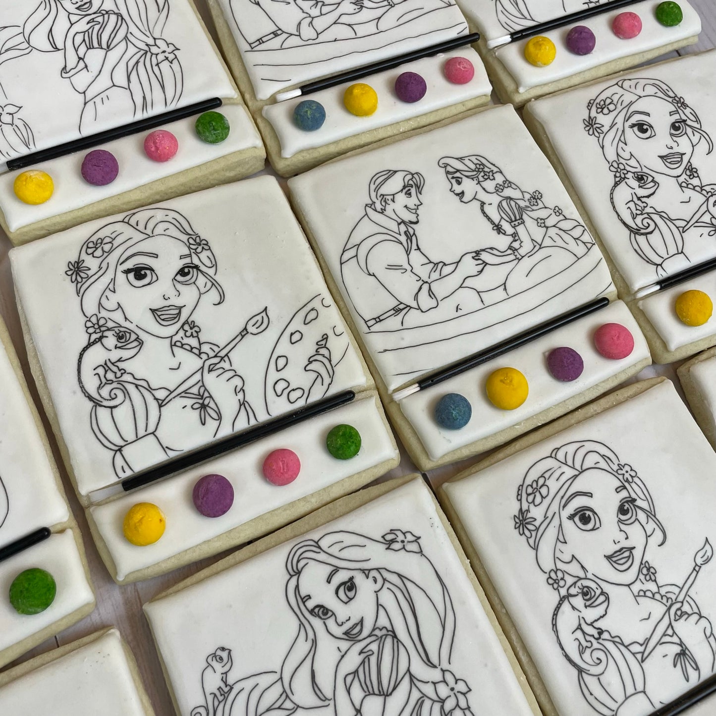 Paint Your Own Princess Rapunzel Cookies | Personalizable For Other Princesses