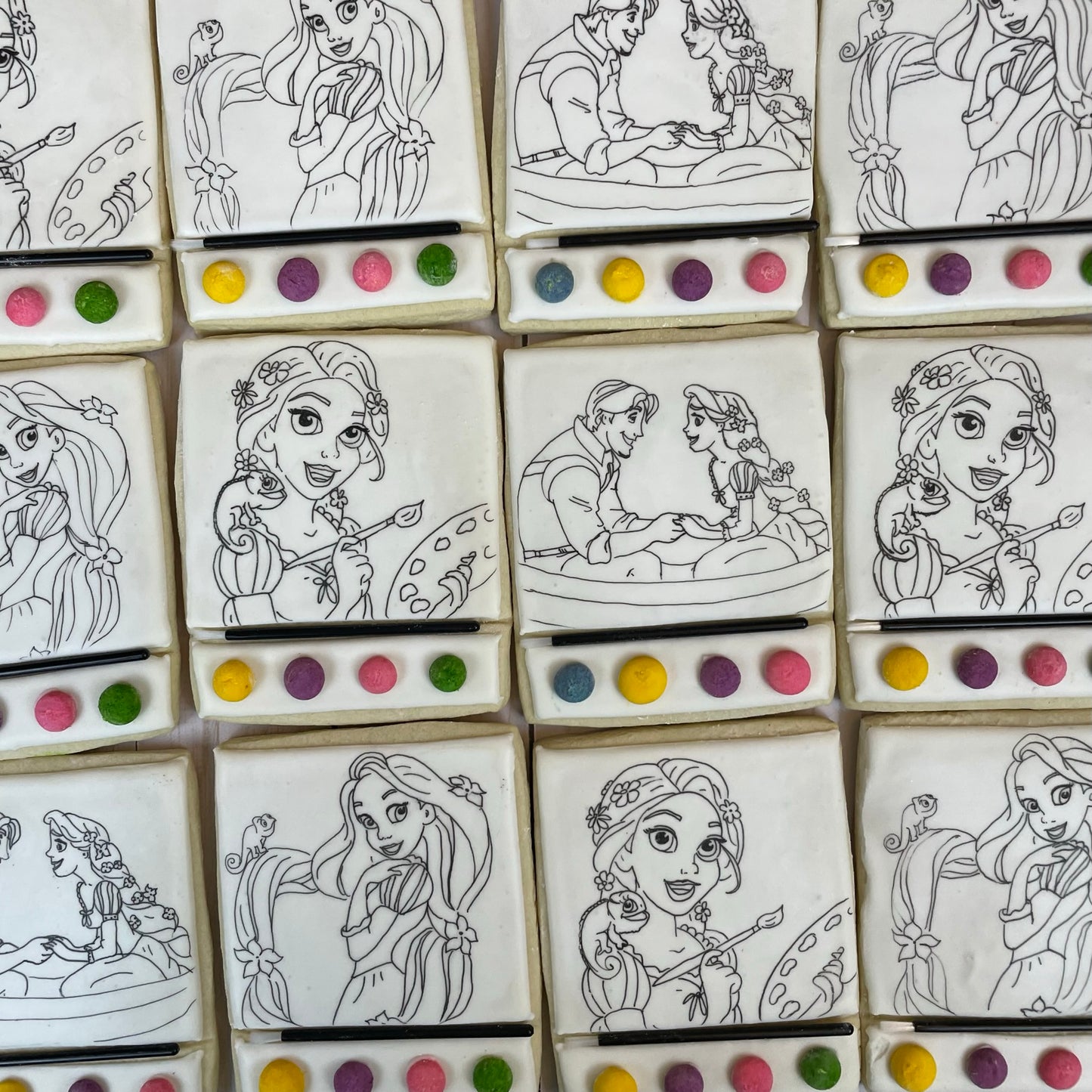 Paint Your Own Princess Rapunzel Cookies | Personalizable For Other Princesses