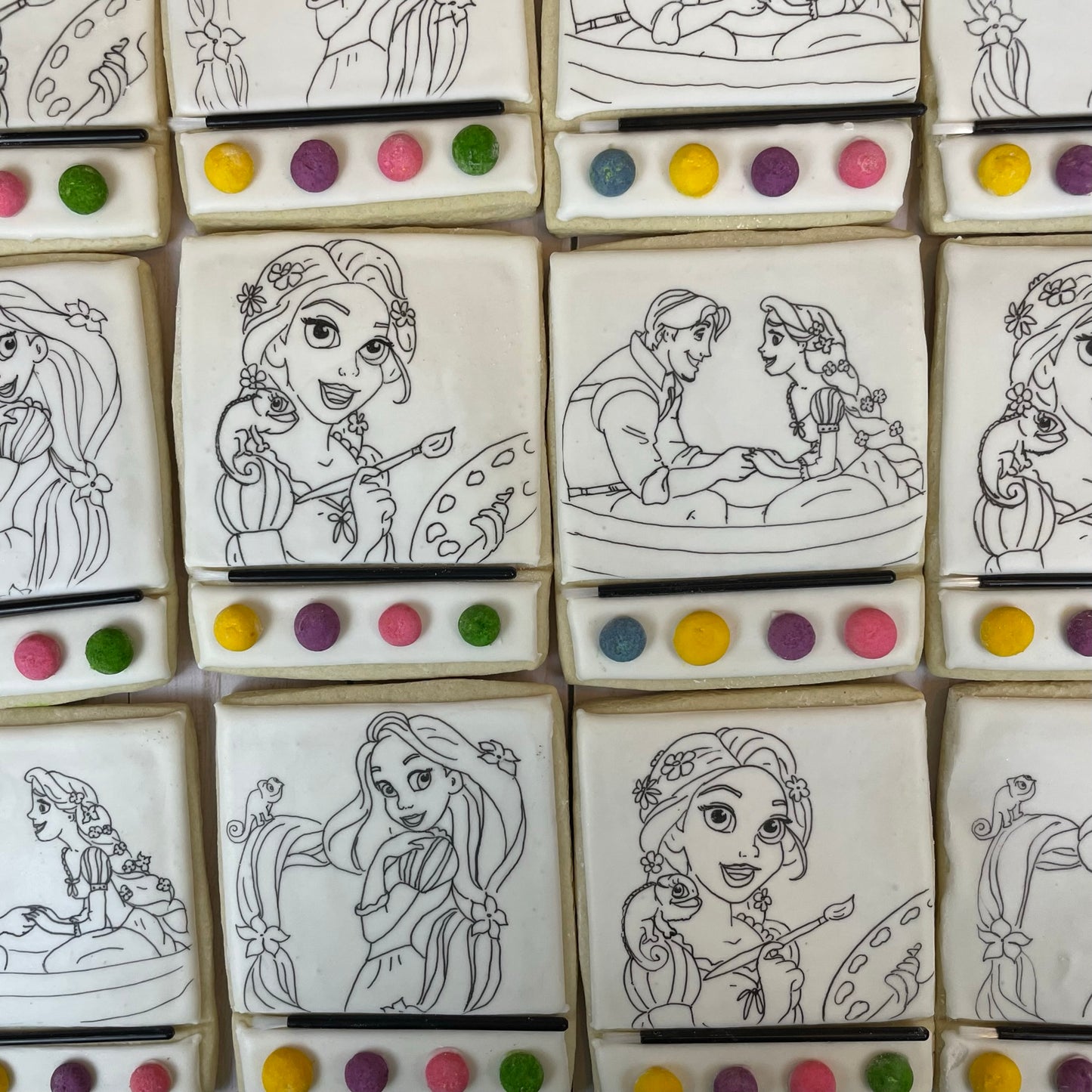 Paint Your Own Princess Rapunzel Cookies | Personalizable For Other Princesses