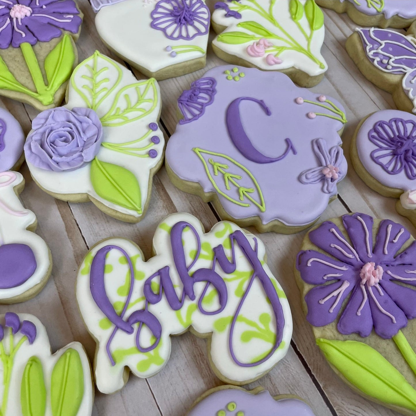 Purple Floral Baby Shower