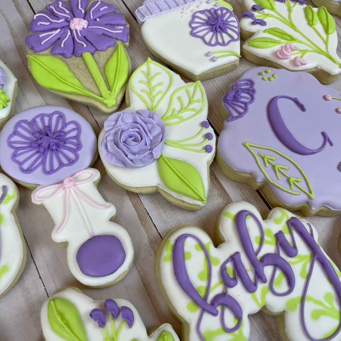 Purple Floral Baby Shower