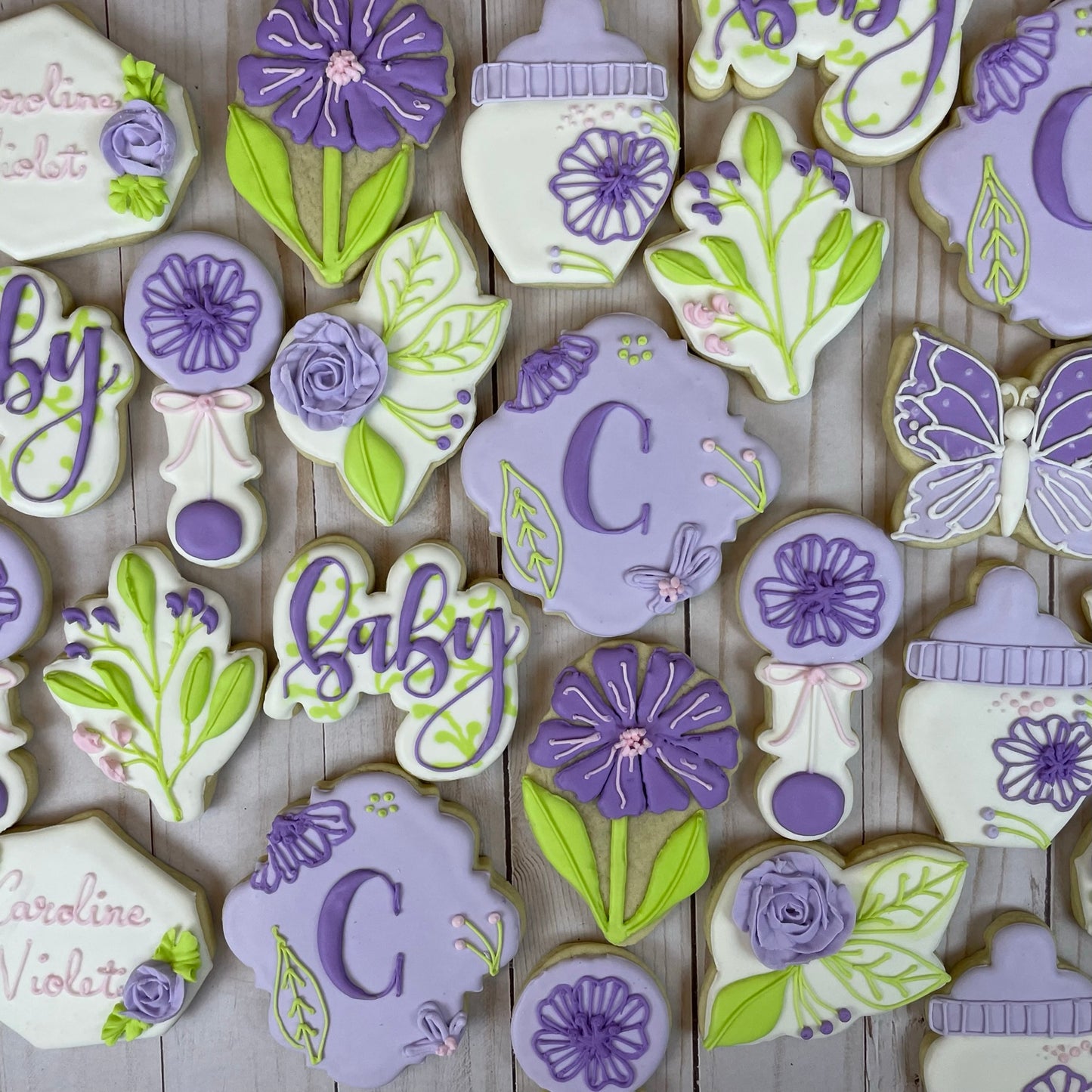 Purple Floral Baby Shower