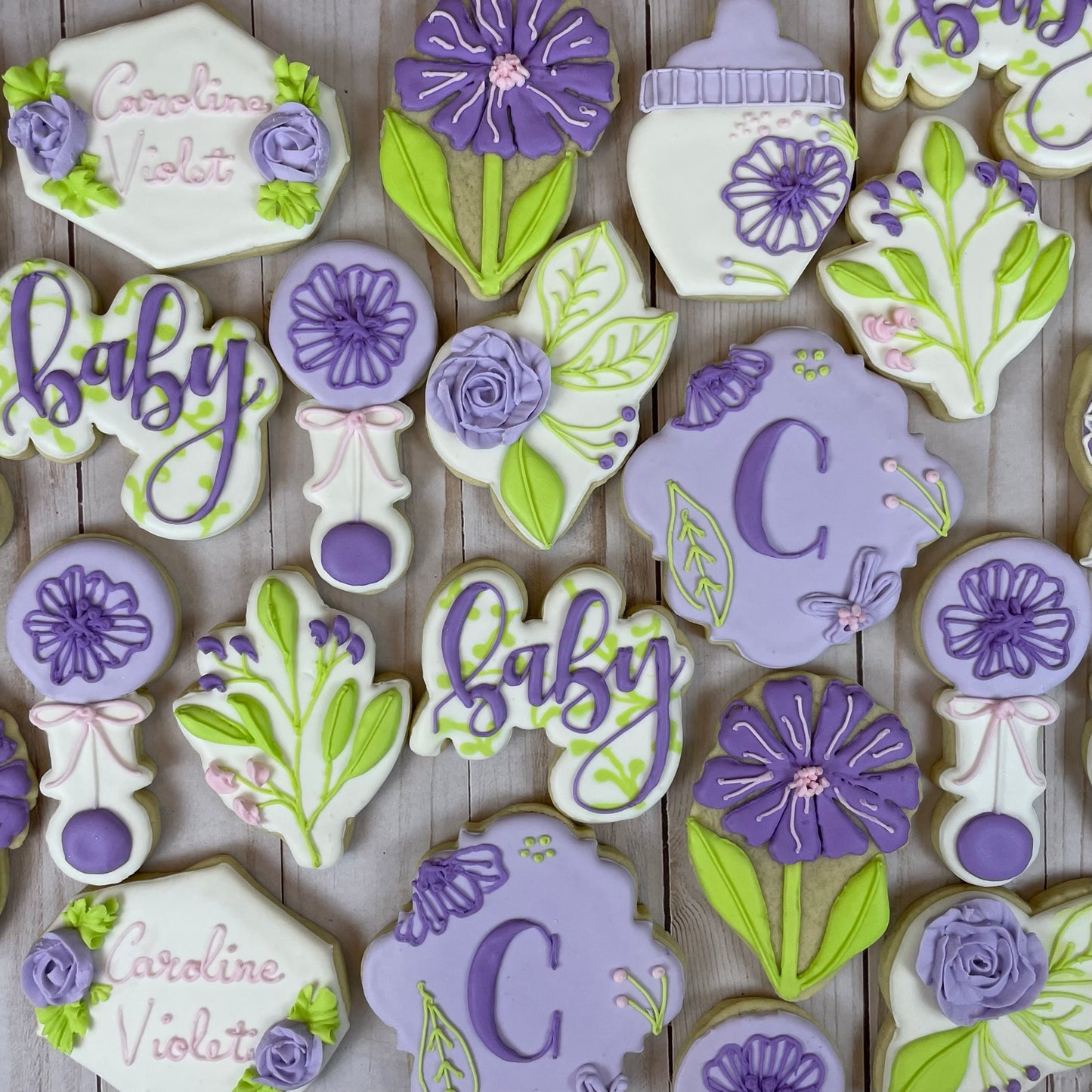 Purple Floral Baby Shower