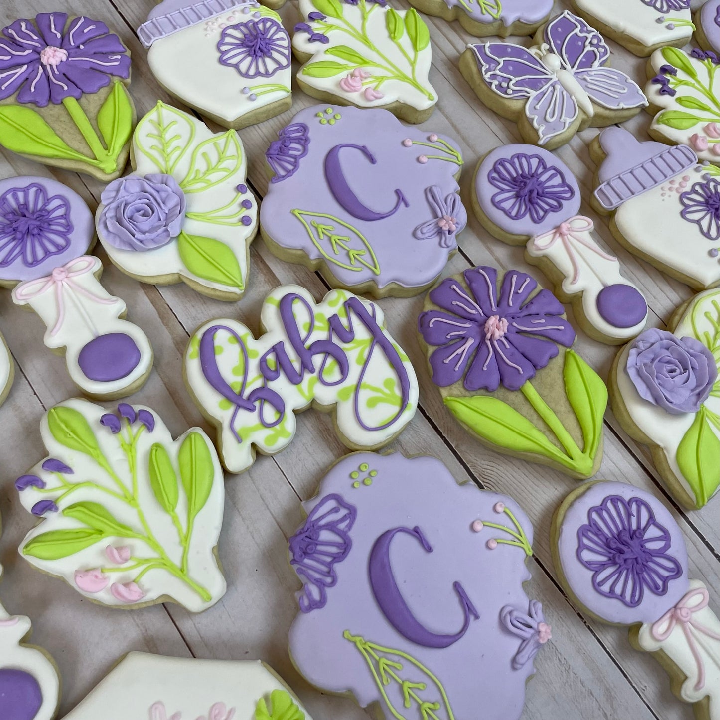 Purple Floral Baby Shower