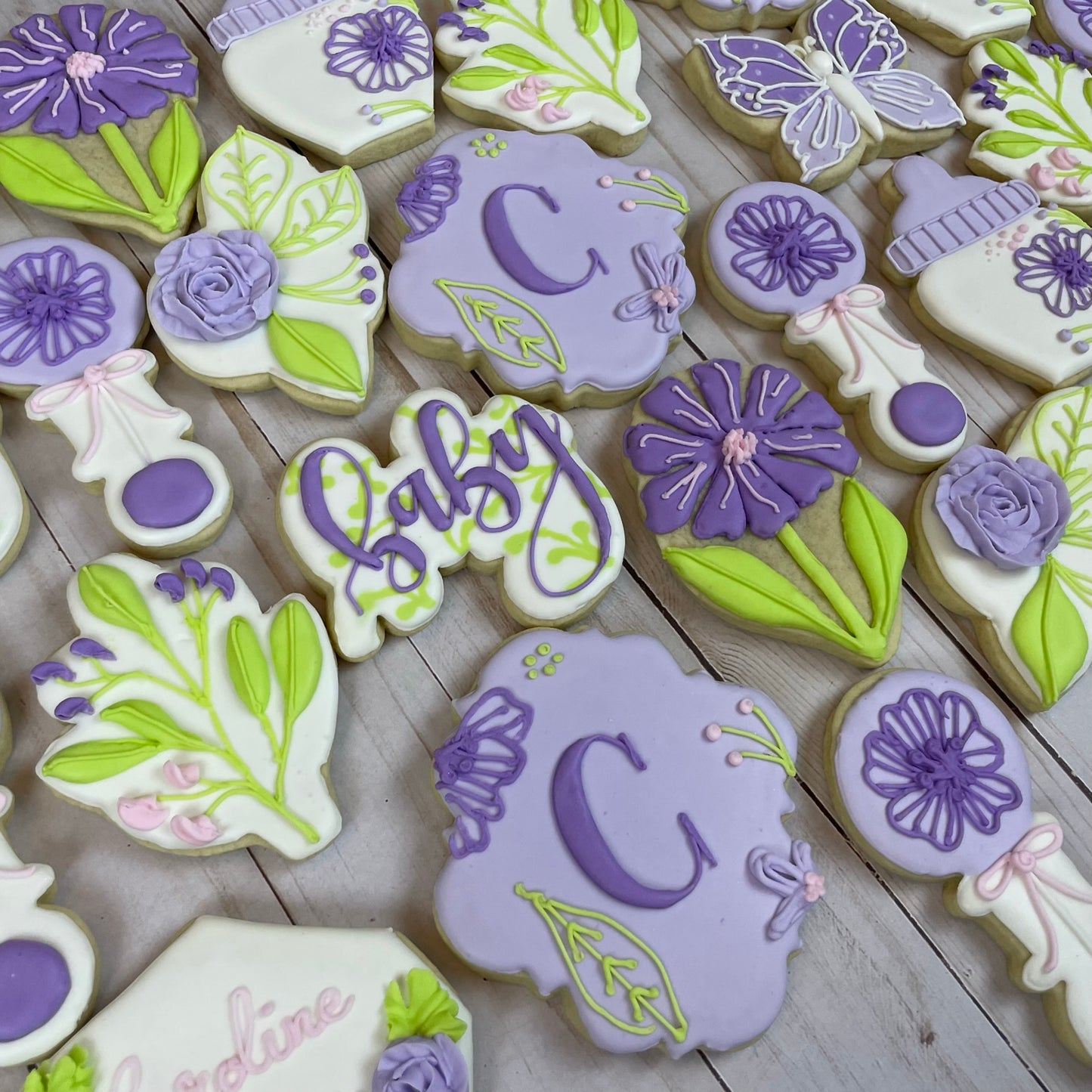 Purple Floral Baby Shower