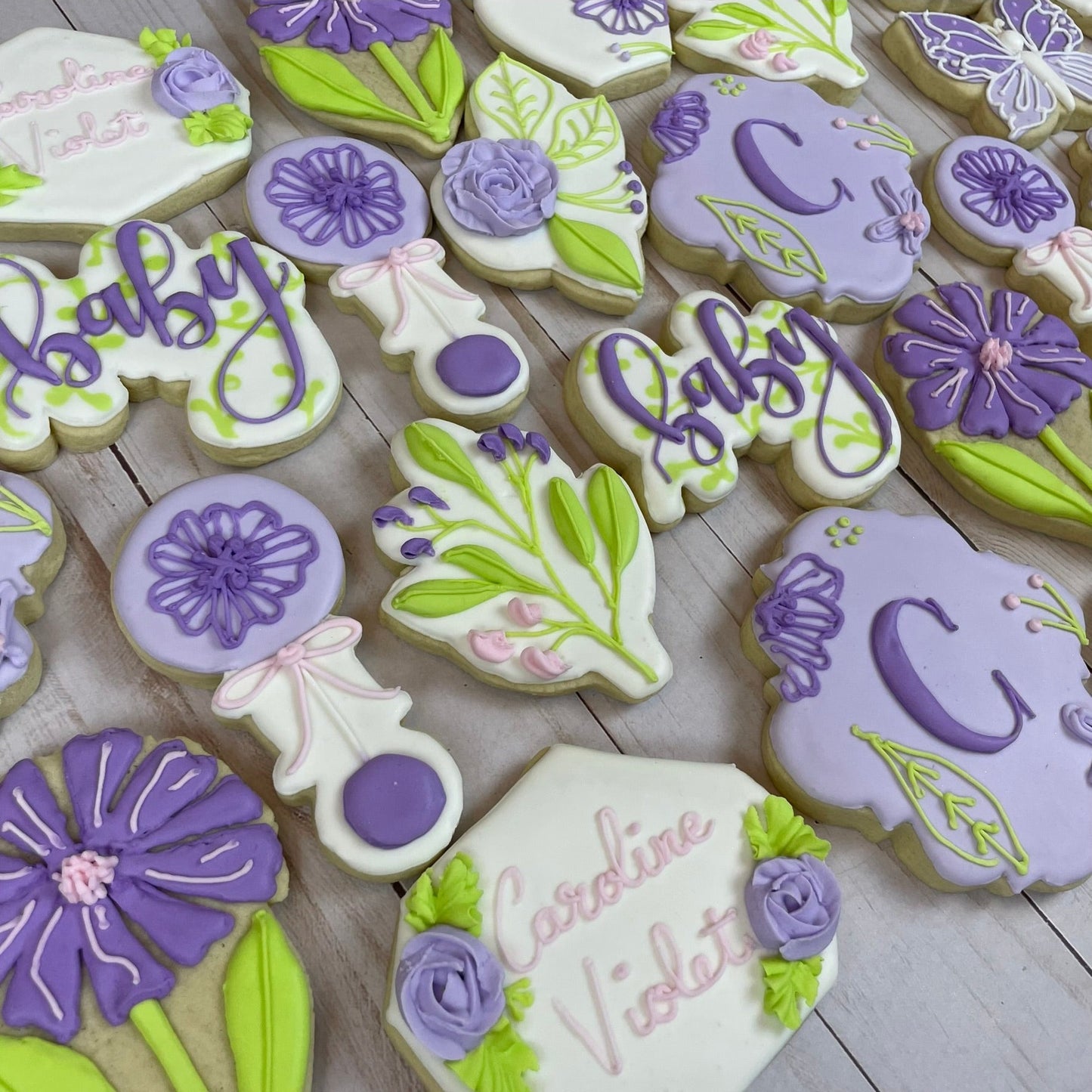 Purple Floral Baby Shower