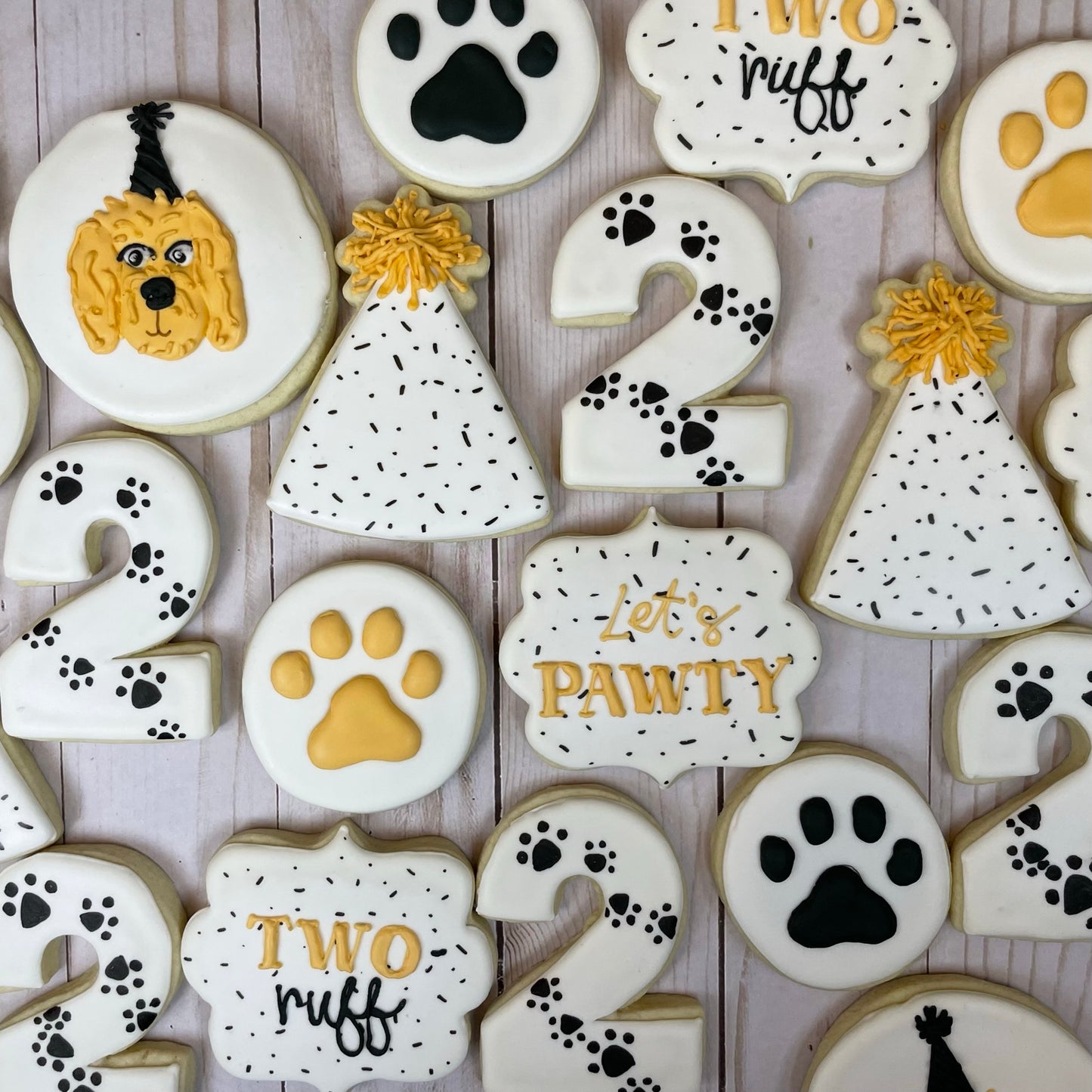 Two Ruff - Let's Pawty Birthday Cookies