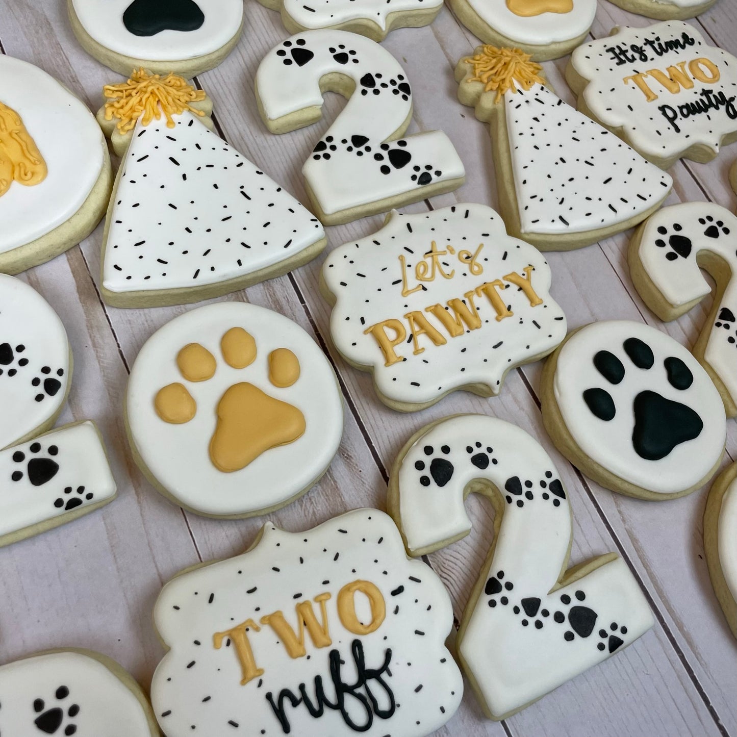 Two Ruff - Let's Pawty Birthday Cookies