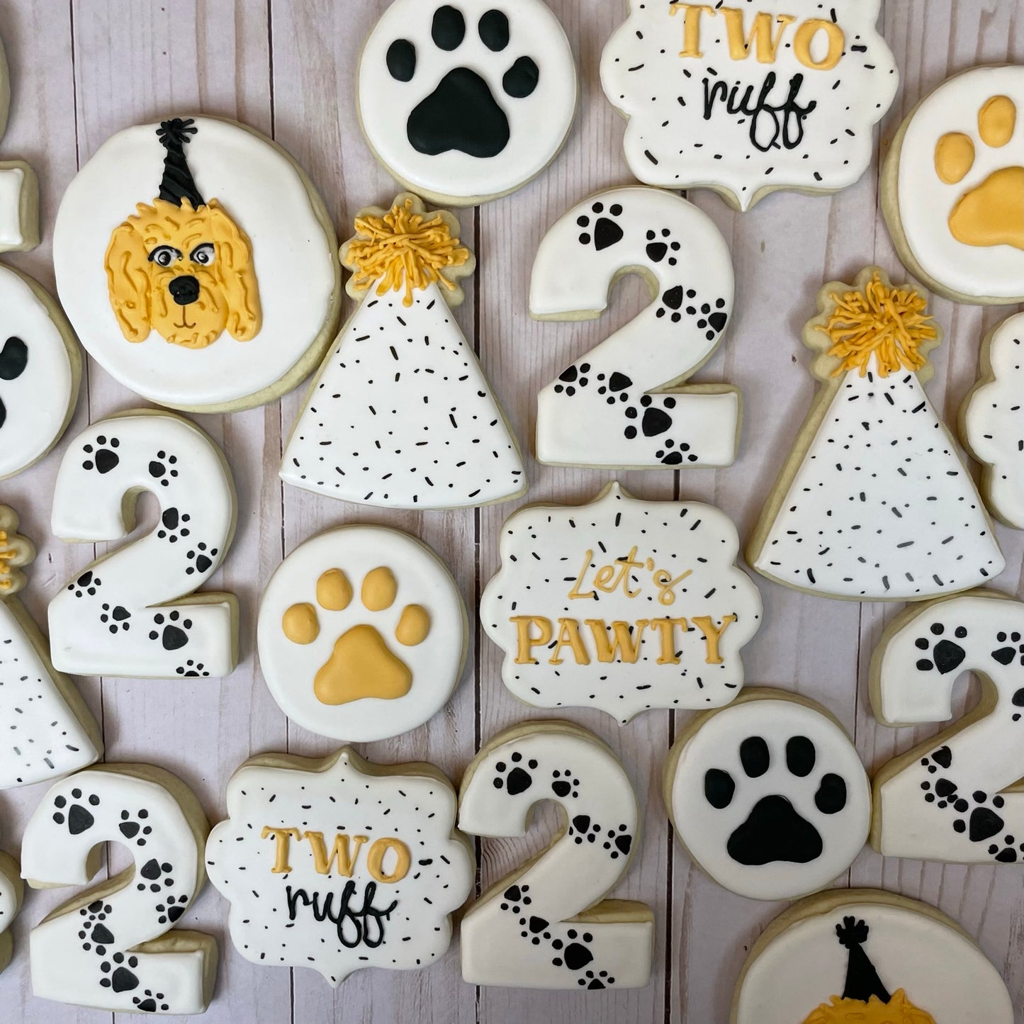 Two Ruff - Let's Pawty Birthday Cookies