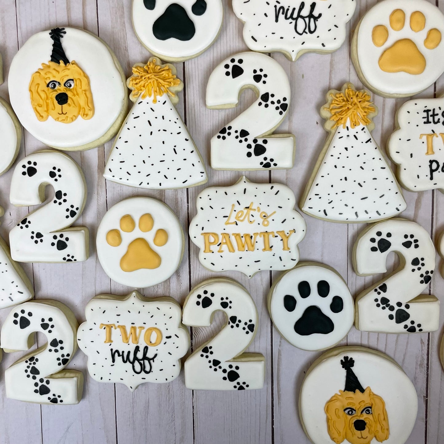 Two Ruff - Let's Pawty Birthday Cookies