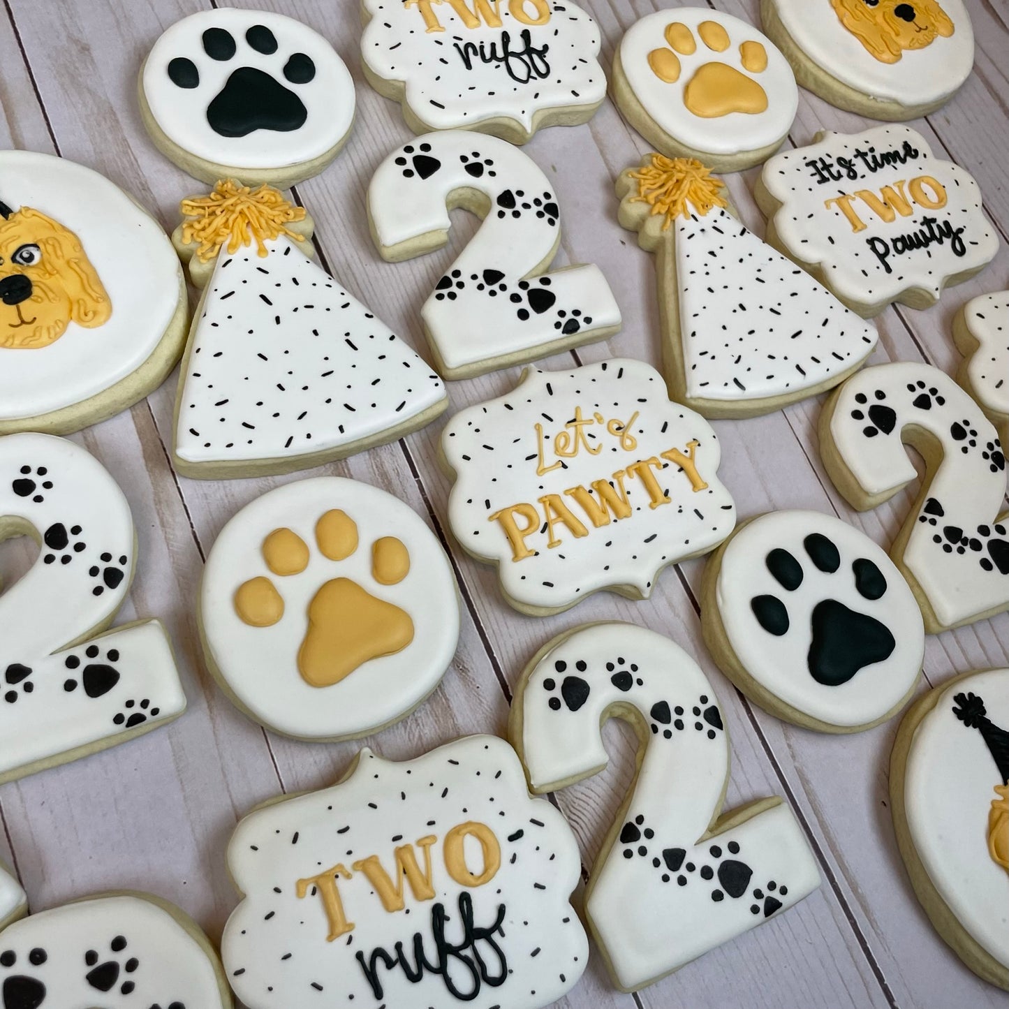 Two Ruff - Let's Pawty Birthday Cookies