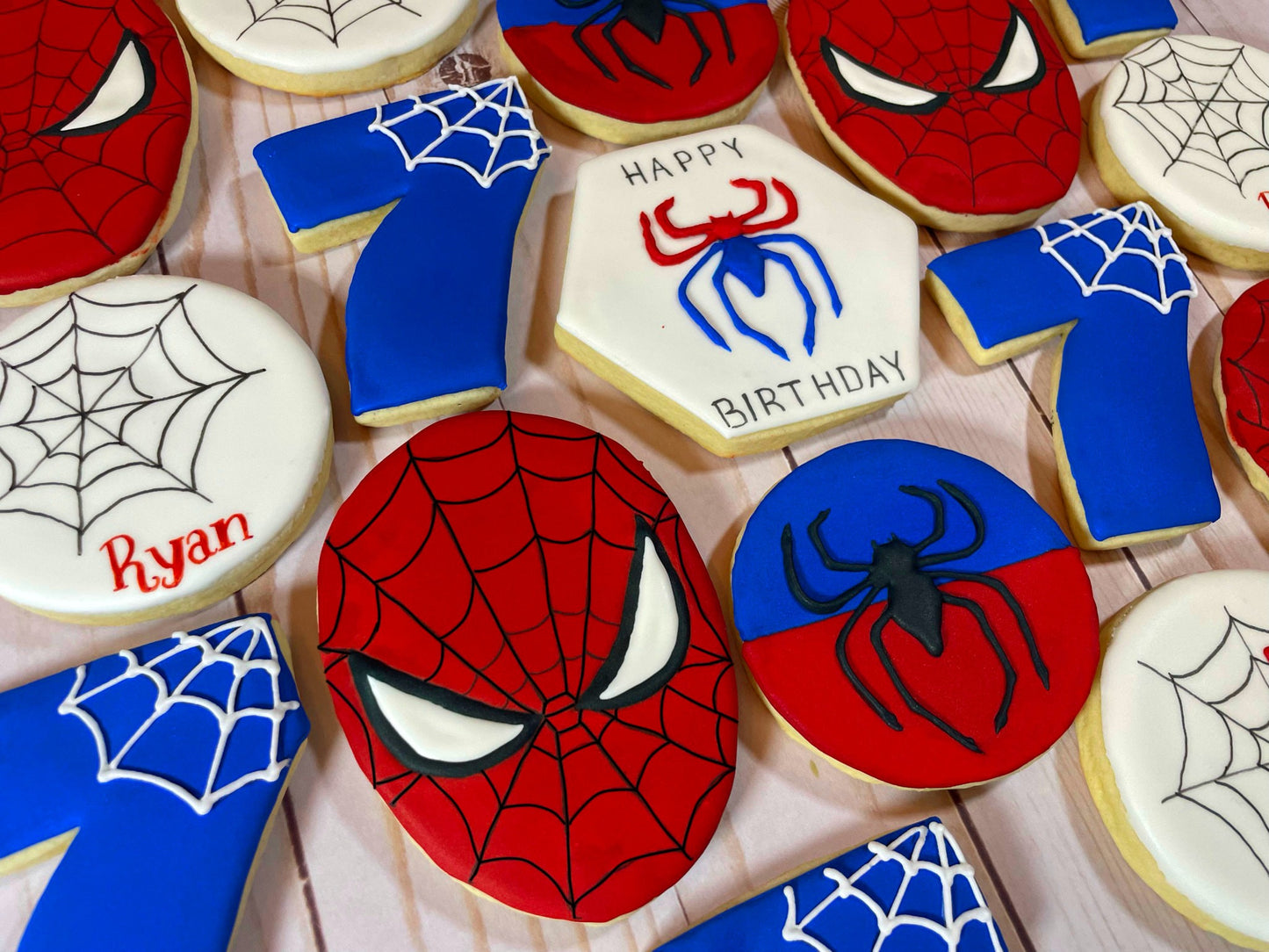 Spider Man Birthday Cookies