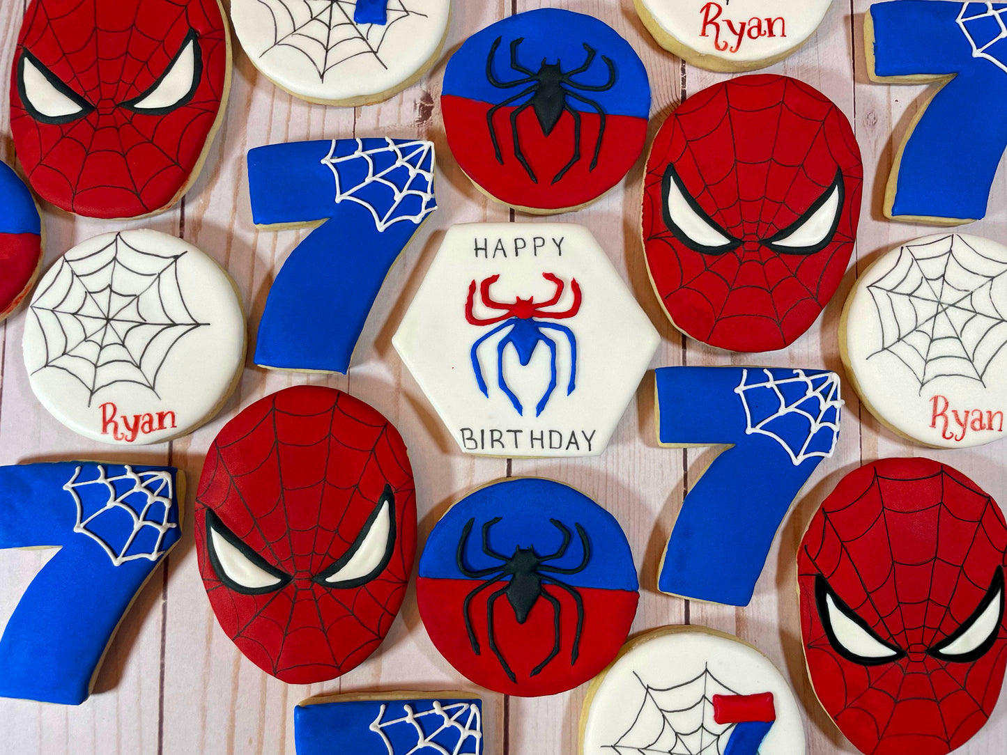 Spider Man Birthday Cookies