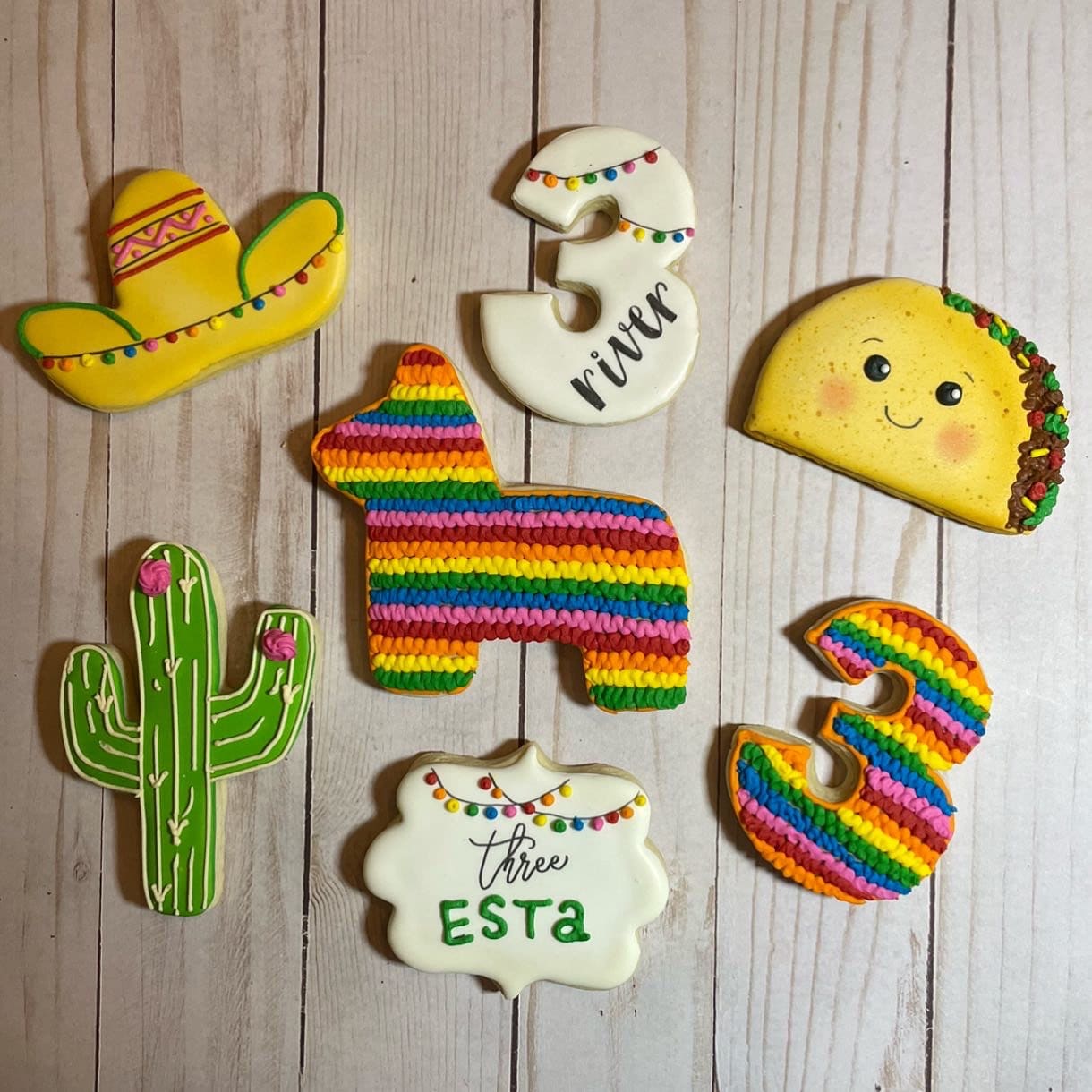 Three Esta Birthday Cookies