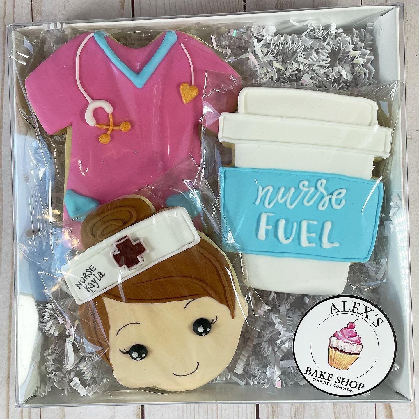 Nurse Appreciation Gift Box - 3 Custom Cookies