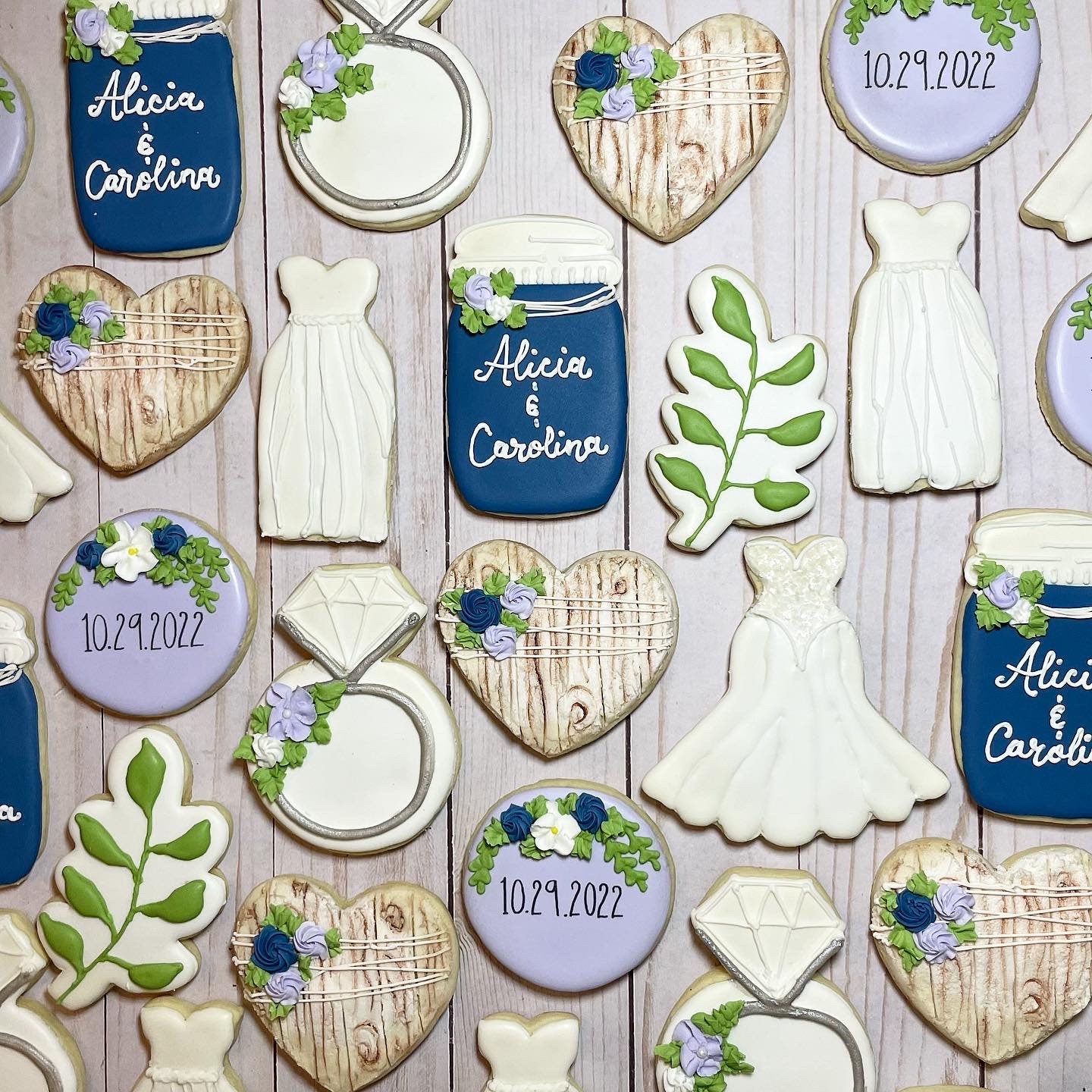 Rustic Bridal Shower Cookies