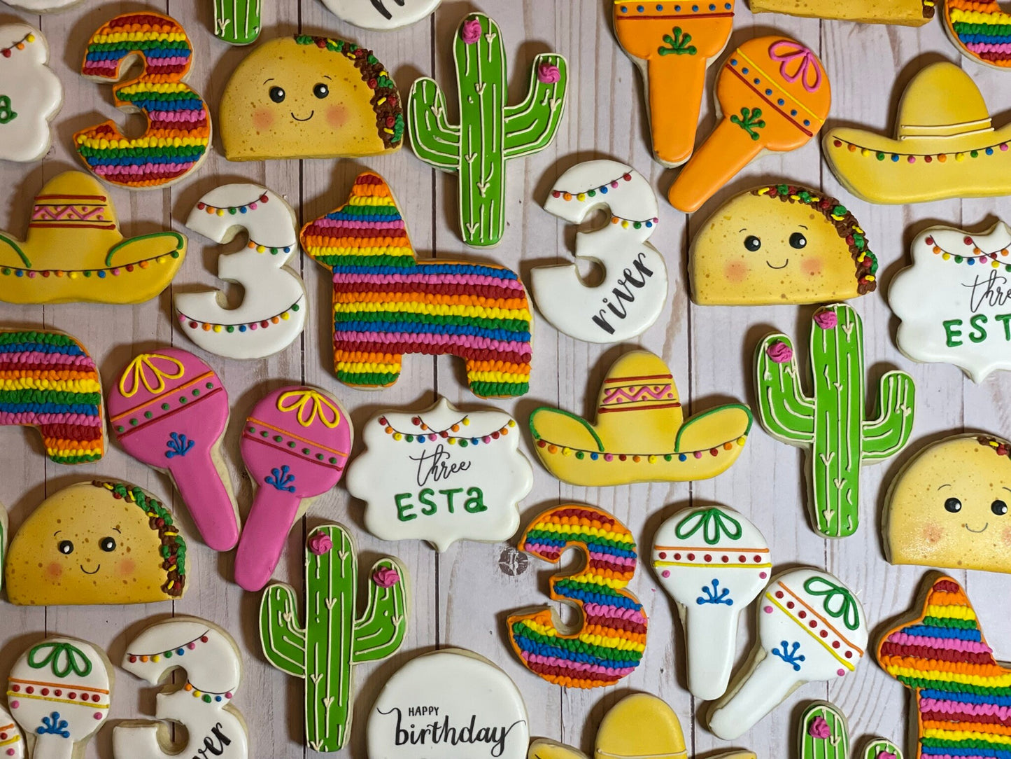 Three Esta Birthday Cookies