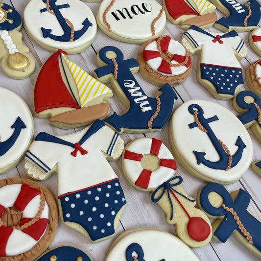 Nautical Themed Cookies Party Favor - Modify For Your Event (Birthday, Baby Shower, Retirement & More)